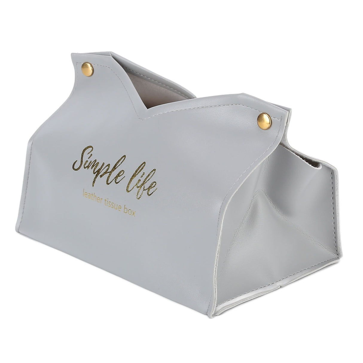 Tissue Bag Artificial Leather Vintage Kitchen Paper Towel Box Container for Office HomeGray