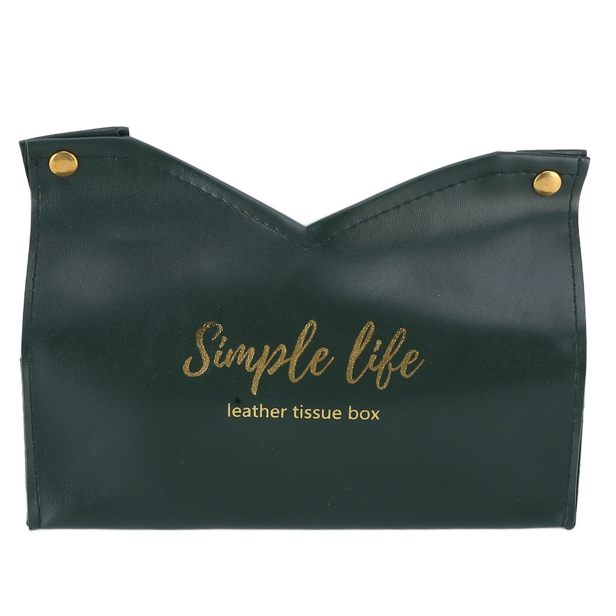 Tissue Bag Artificial Leather Vintage Kitchen Paper Towel Box Container for Office HomeGreen