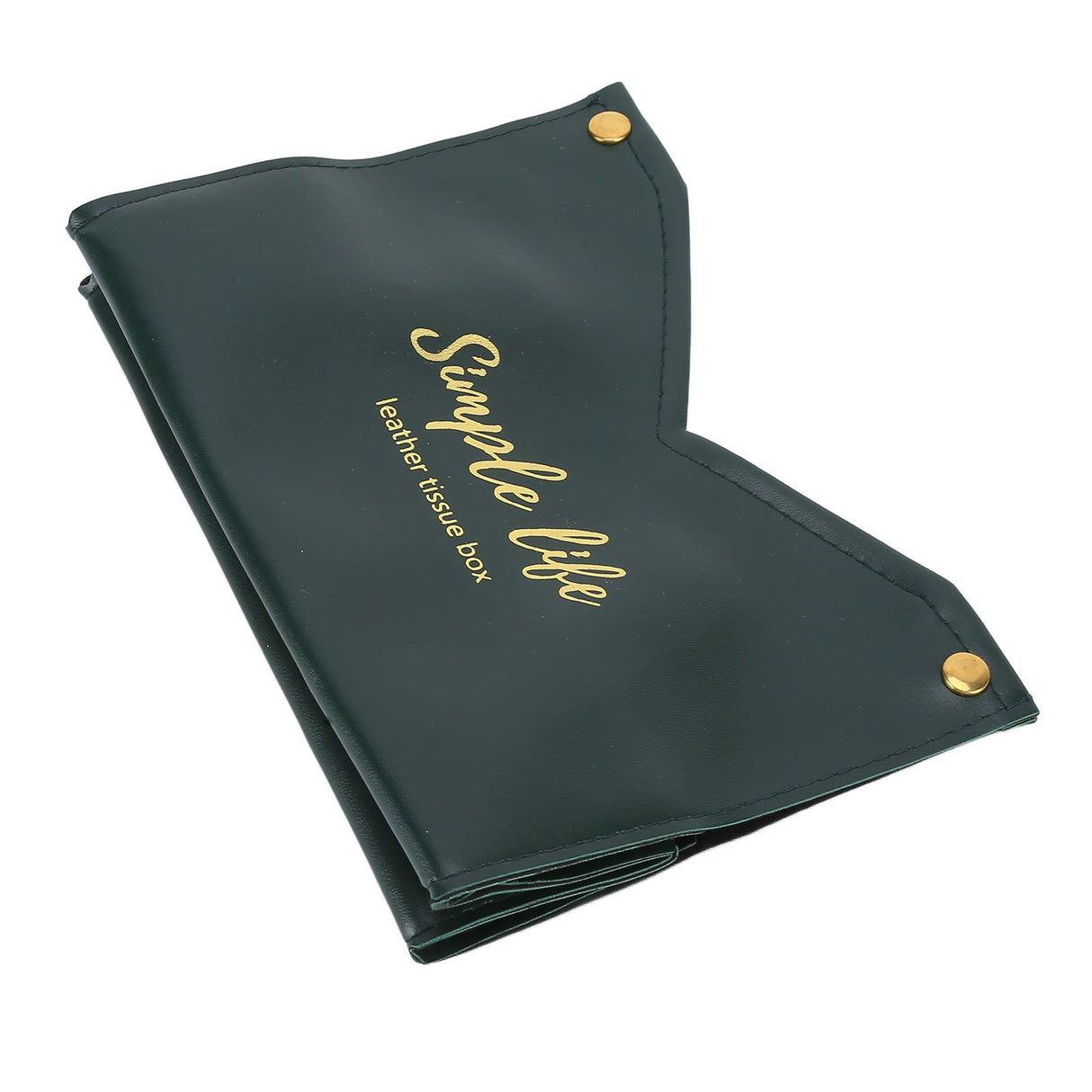 Tissue Bag Artificial Leather Vintage Kitchen Paper Towel Box Container for Office HomeGreen