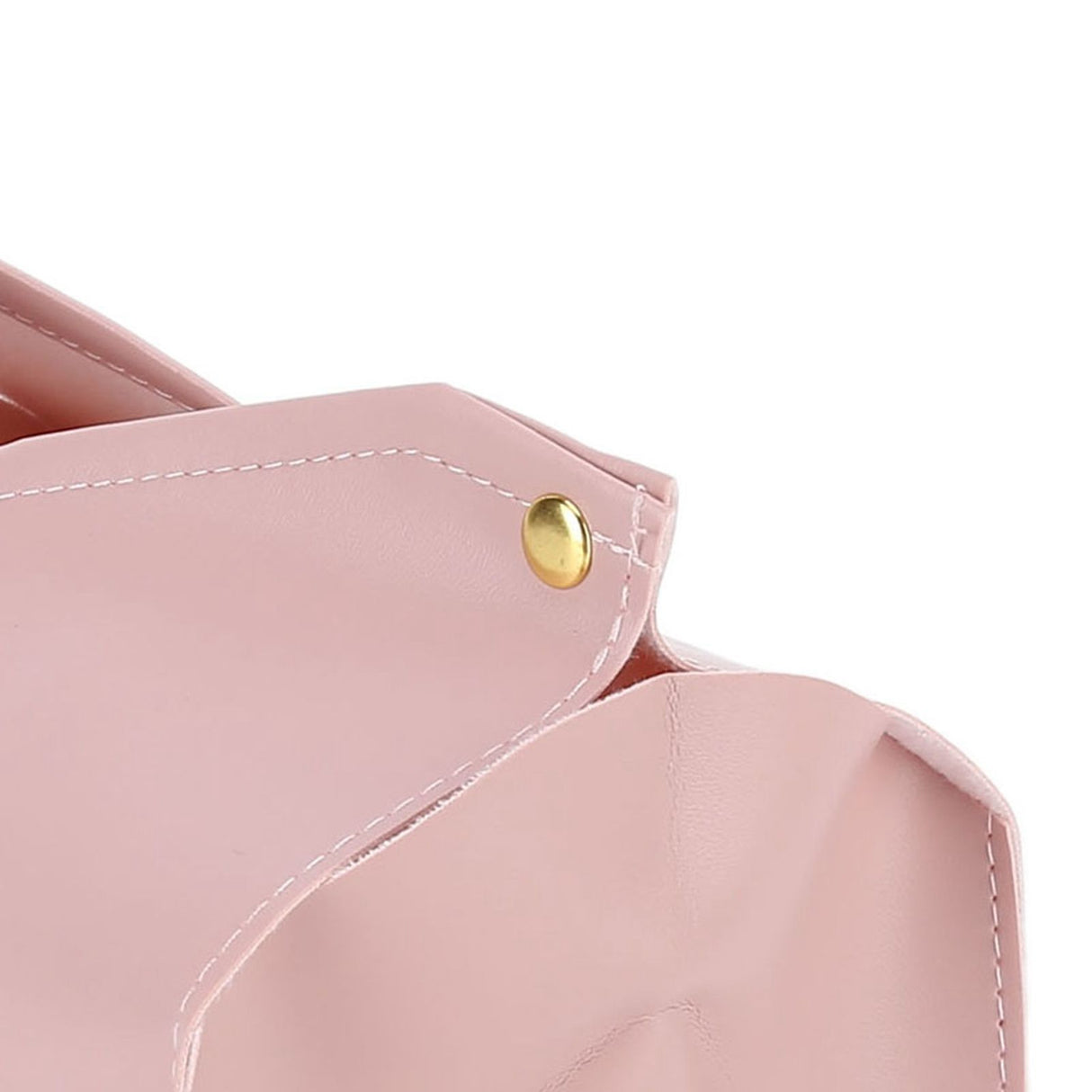 Tissue Bag Artificial Leather Vintage Kitchen Paper Towel Box Container for Office HomePink