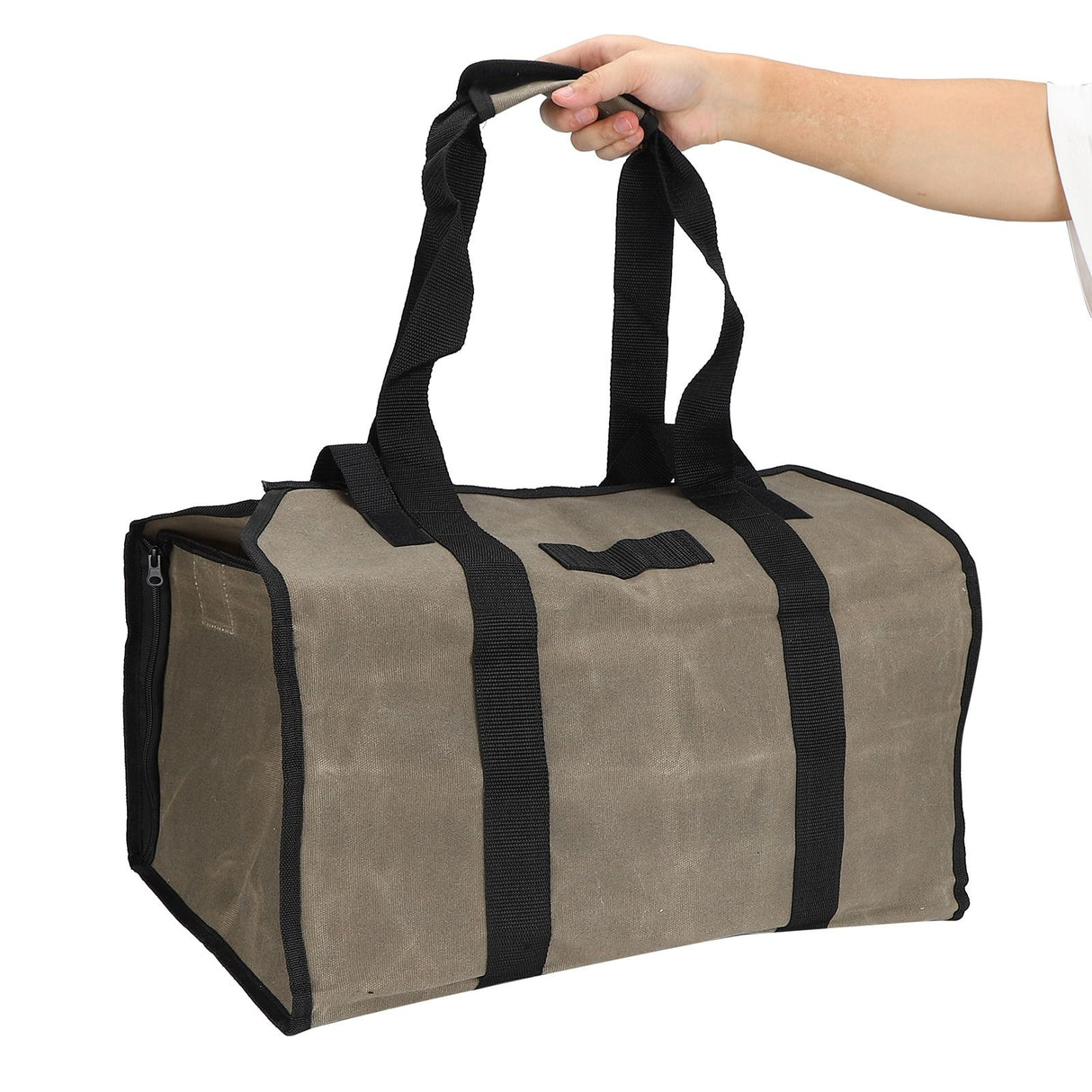 Log Carry Bag Waterproof Dual Use Portable Wet Wax Canvas Firewood Carrier Tote Bag for Logging