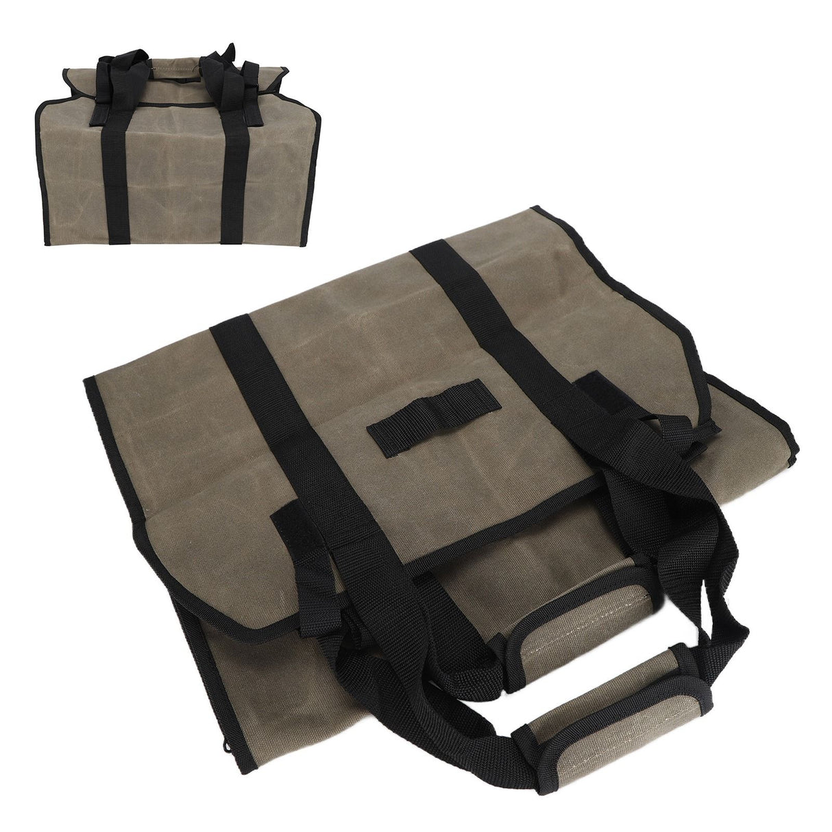Log Carry Bag Waterproof Dual Use Portable Wet Wax Canvas Firewood Carrier Tote Bag for Logging