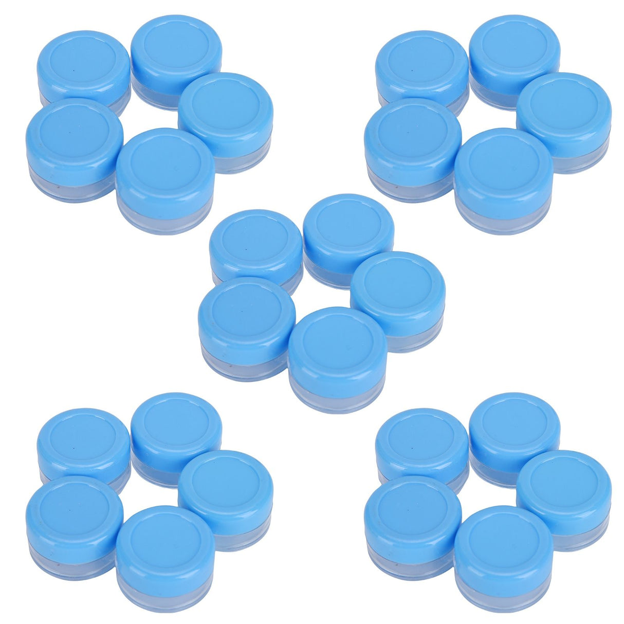 Empty Cream Container 25pcs Plastic Compact Round Small Cosmetic Jar for Travel