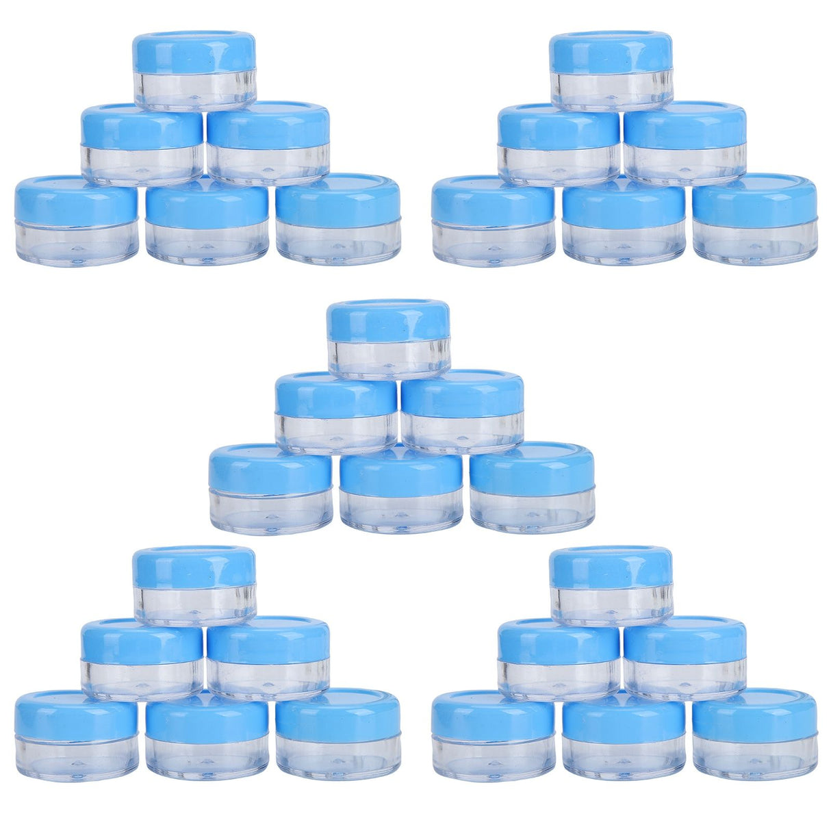 Empty Cream Container 25pcs Plastic Compact Round Small Cosmetic Jar for Travel