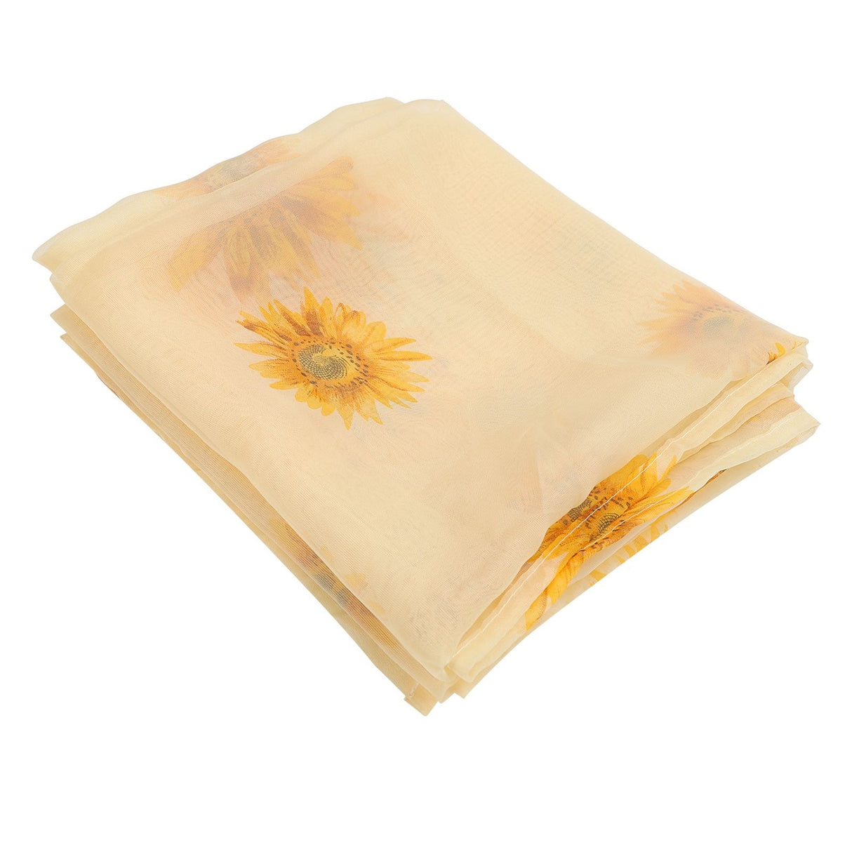Sheer Curtain Sunflower Pattern Transparent Balcony Window Curtains Decor for Bedroom Living Room