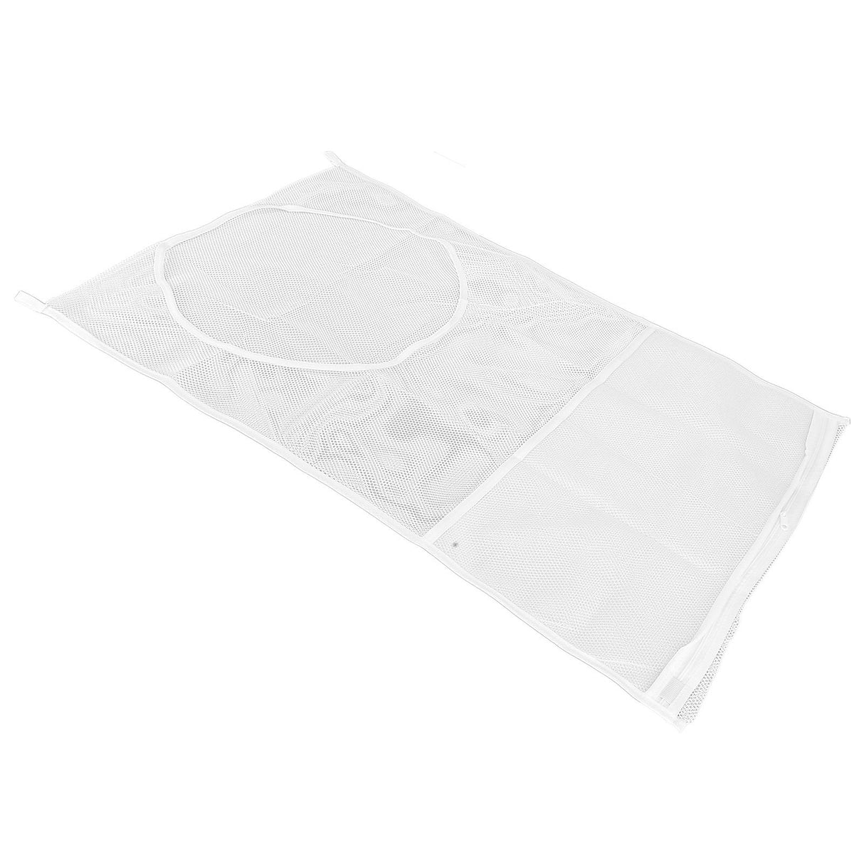 White Thickened Laundry Storage Bag WallMounted Toys Net Bag for Bathroom Laundry(with Grid )