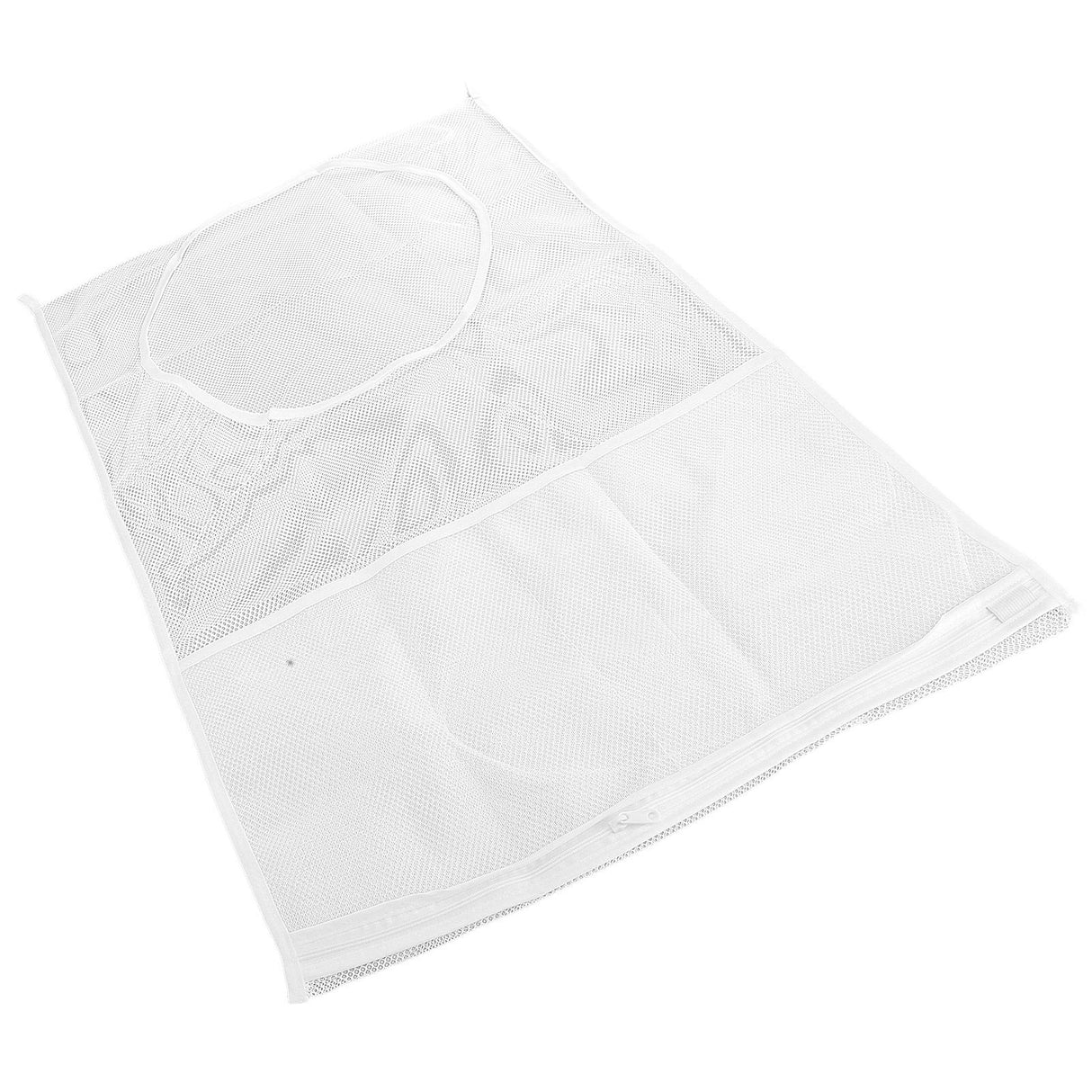 White Thickened Laundry Storage Bag WallMounted Toys Net Bag for Bathroom Laundry(with Grid )