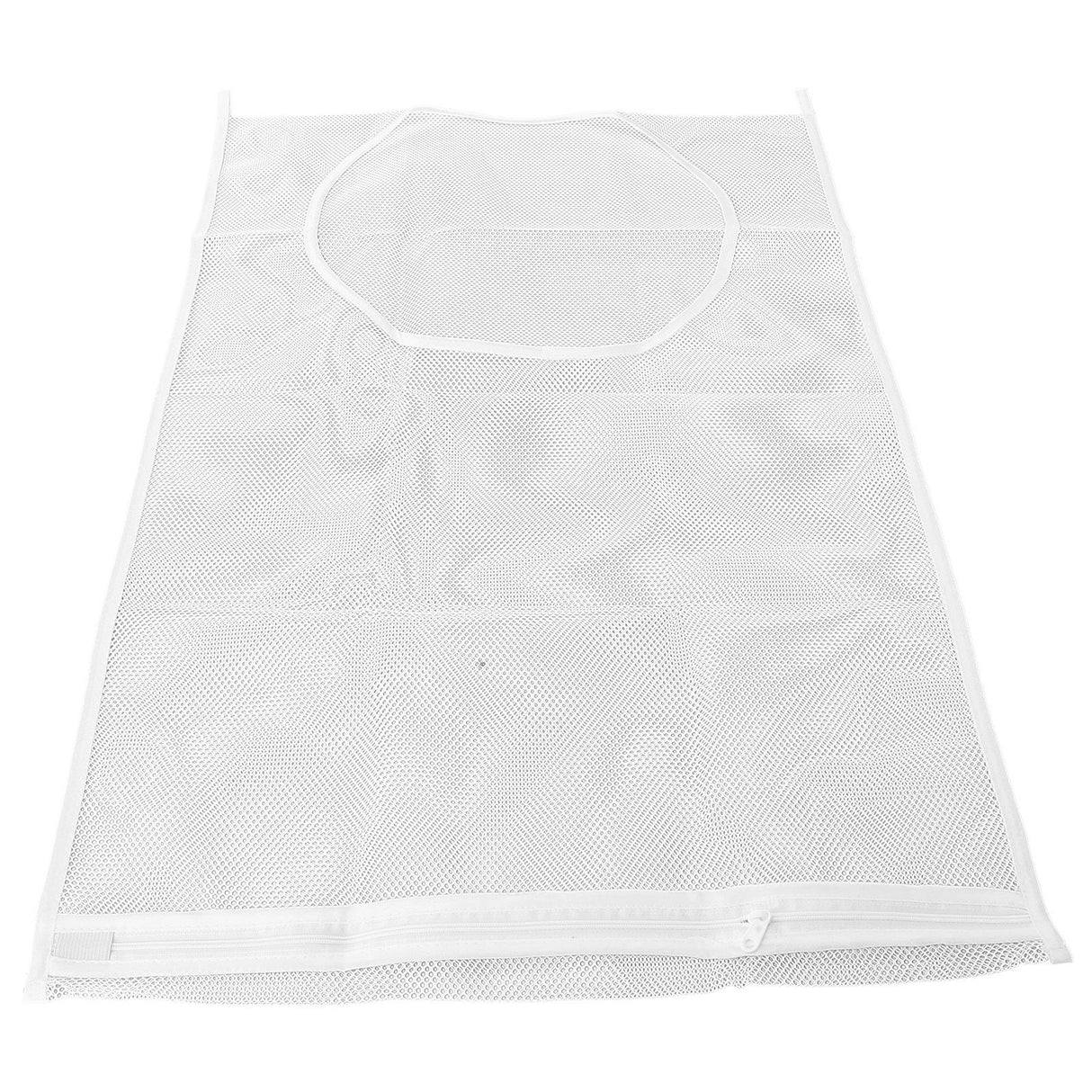 White Thickened Laundry Storage Bag WallMounted Toys Net Bag for Bathroom Laundry(Without Grid )