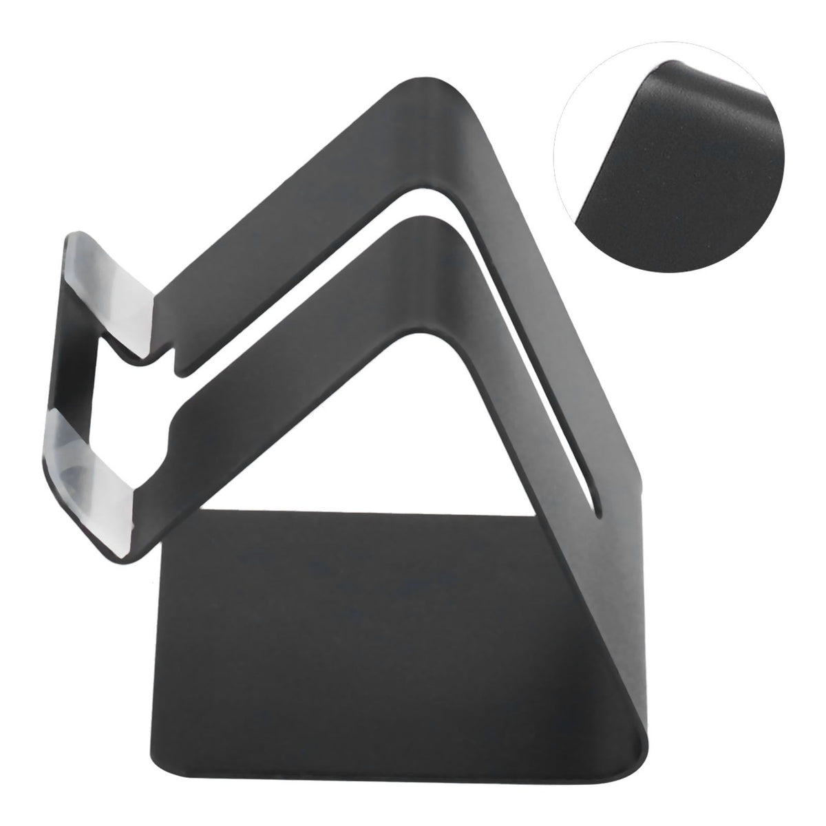 Cell Phone Holder Aluminum Alloy Lightweight and Portable Desk Phone Stand for Mobile Phones and TabletsBlack