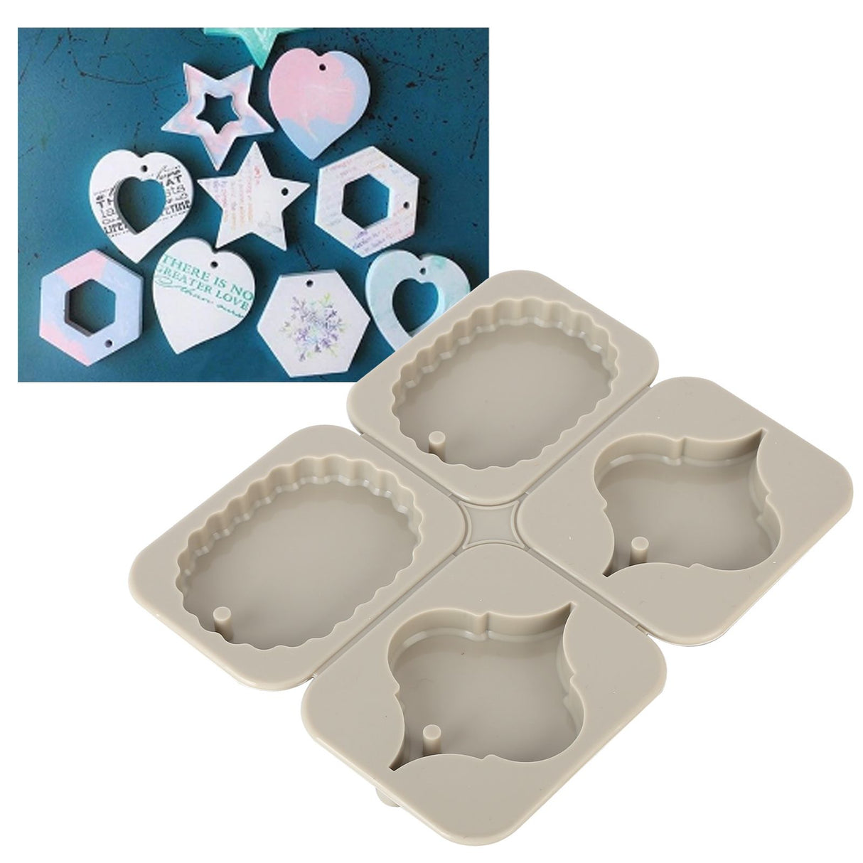 DIY Silicone Mold Reusable Car Pendant Decorative Wax Mold for Home Kitchen Handcraft ShopPeach Heart