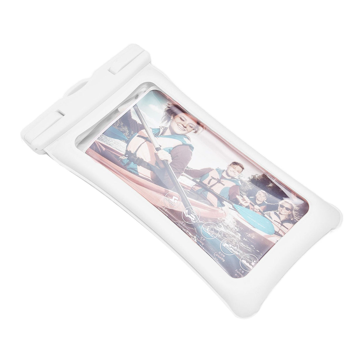 TPU Universal Floating Waterproof Phone Bag Pouch Cover with Lanyard for Below 7.2‑inch PhoneWhite