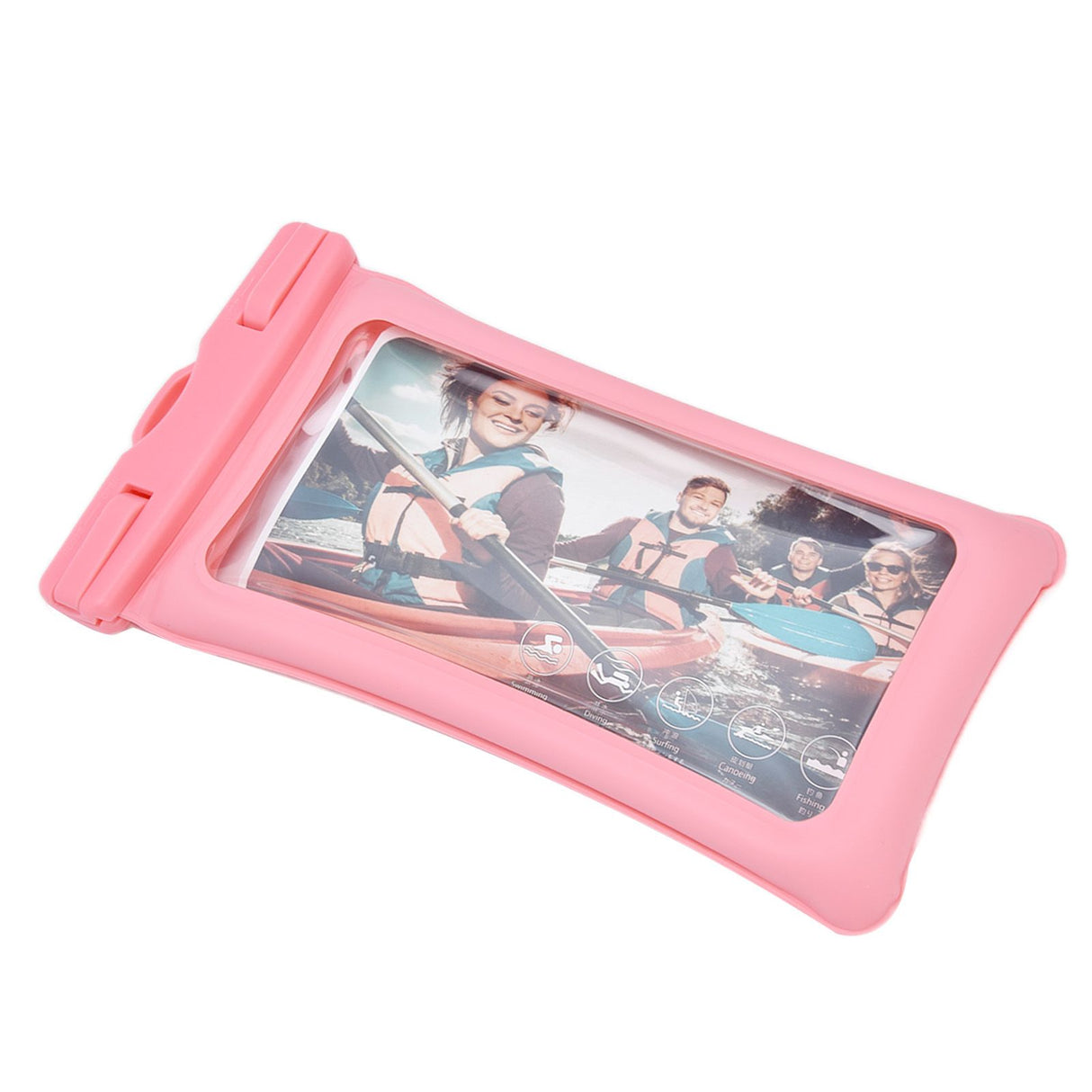 TPU Universal Floating Waterproof Phone Bag Pouch Cover with Lanyard for Below 7.2‑inch PhonePink