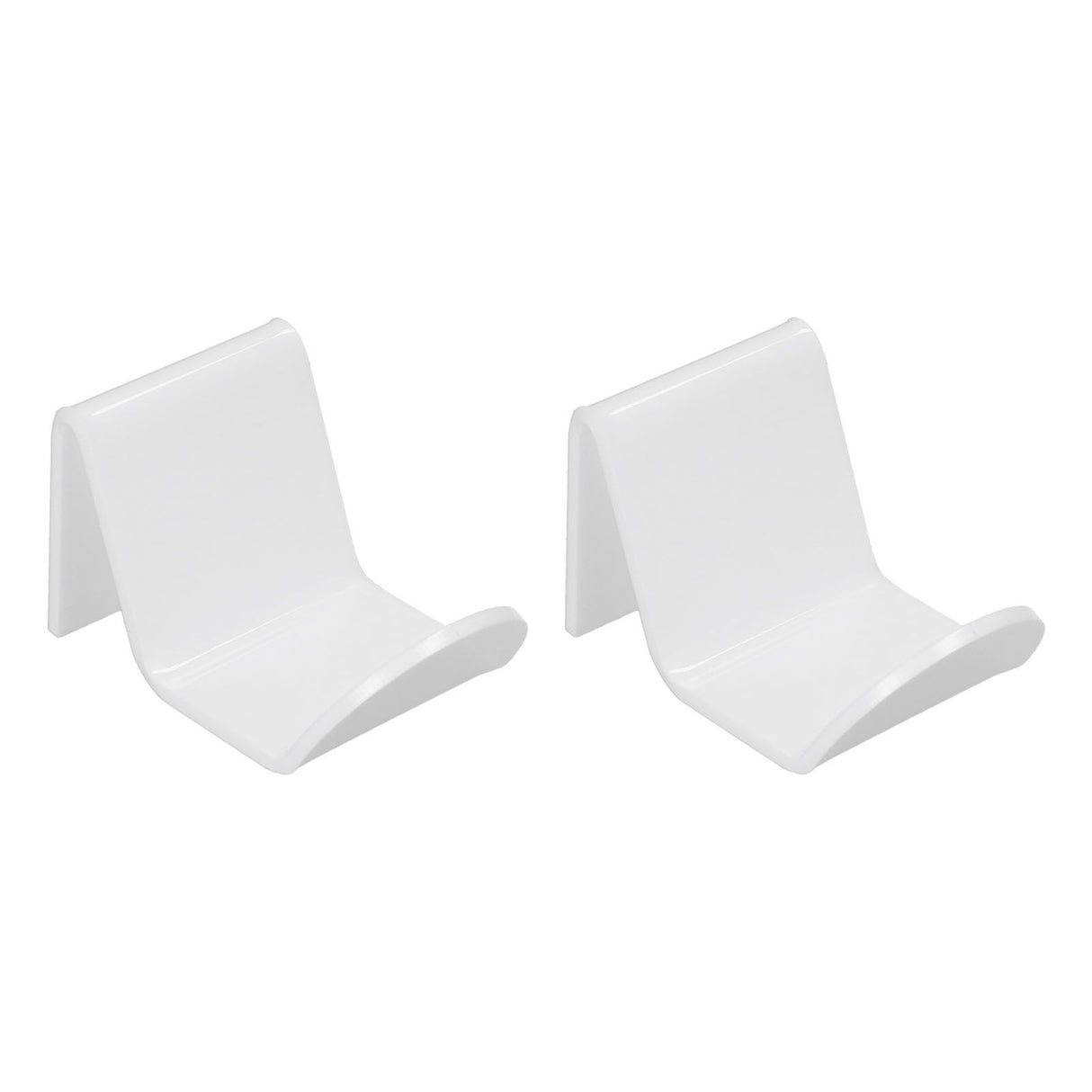 2pcs Game Controller Stand White Acrylic Durable Gamepad Holder with Wire Clamp for Gamepad Headphone Organizing