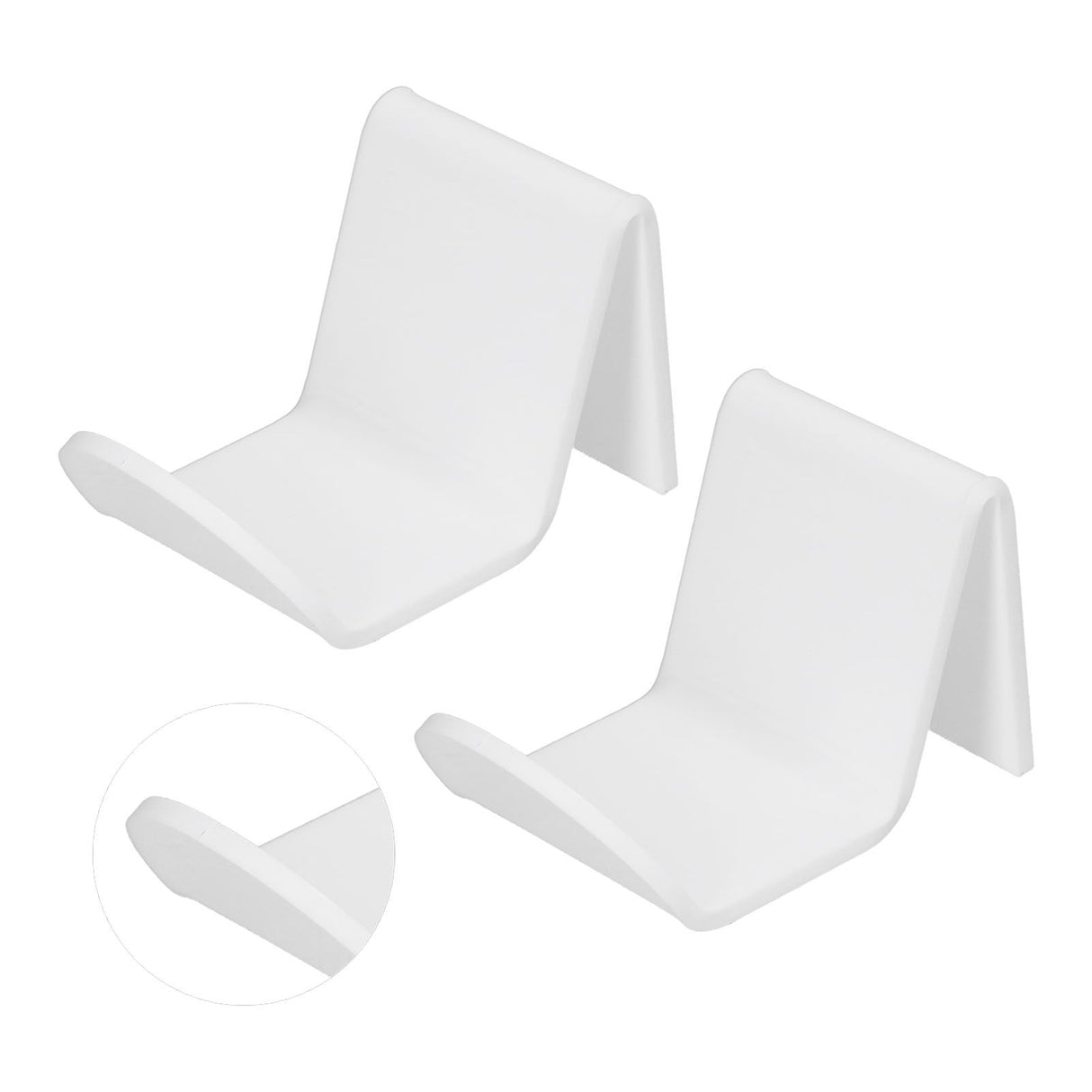 2pcs Game Controller Stand White Acrylic Durable Gamepad Holder with Wire Clamp for Gamepad Headphone Organizing