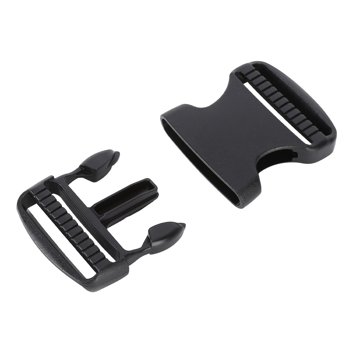 5Pcs Quick Release Buckle Plastic Dual Adjustable Strap Buckles Replacement DIY Craft for Backpack BlackFor 50mm Width Strap