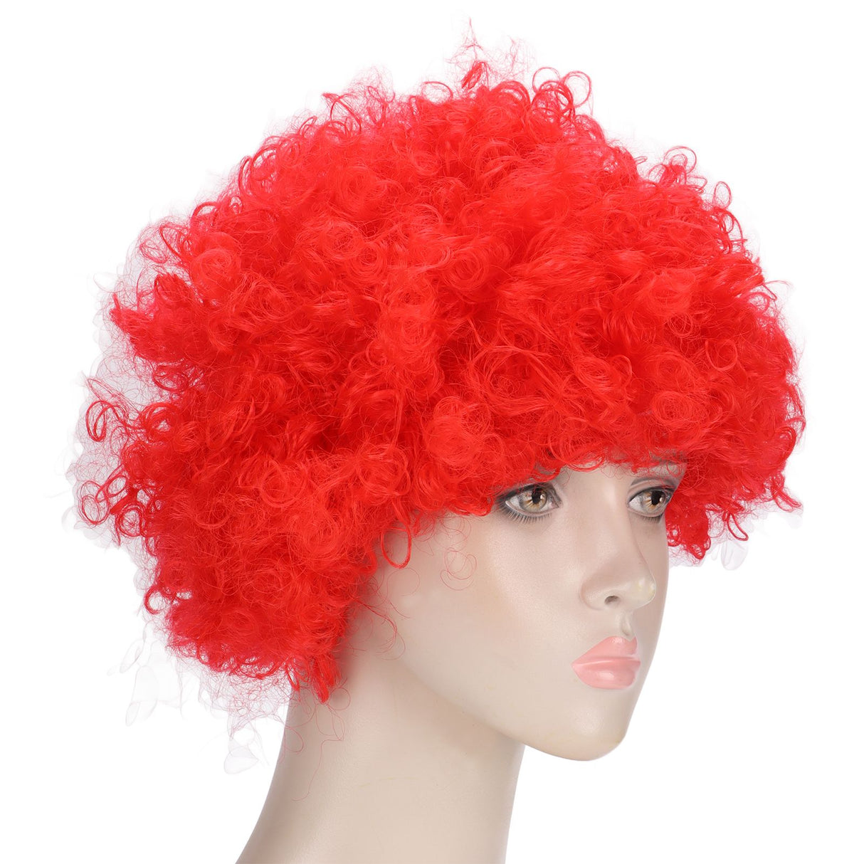 Adult Innovative Color Party Wig Halloween Interesting Headgear for Circus Troup FootballRed