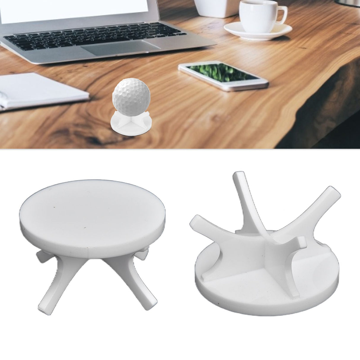 2Pcs Golf Ball Rack High Stability Strong Firmness Simple Baseball Display StandWhite 2 Pieces
