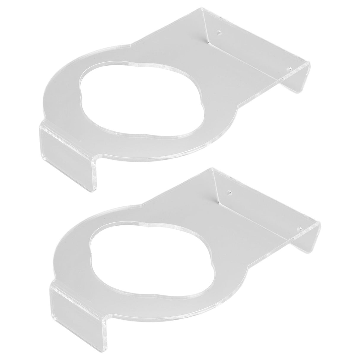 2Pcs Basketball Rack Acrylic Lightweight Small Stable Ball Wall Mount for Home Shop GymnasiumTransparent