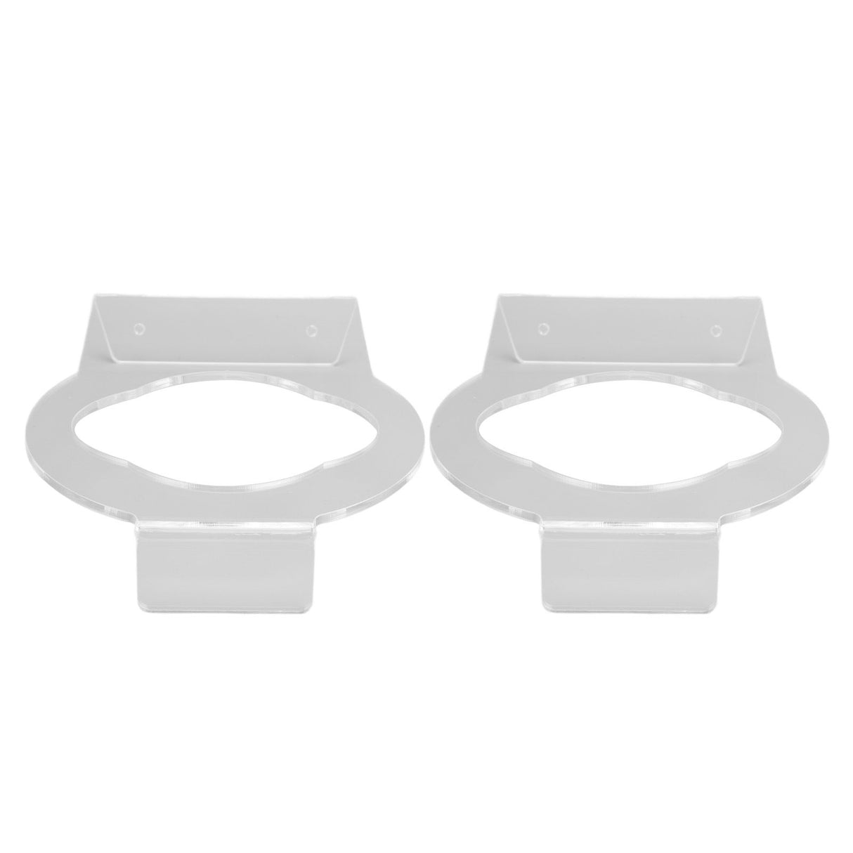 2Pcs Basketball Rack Acrylic Lightweight Small Stable Ball Wall Mount for Home Shop GymnasiumTransparent