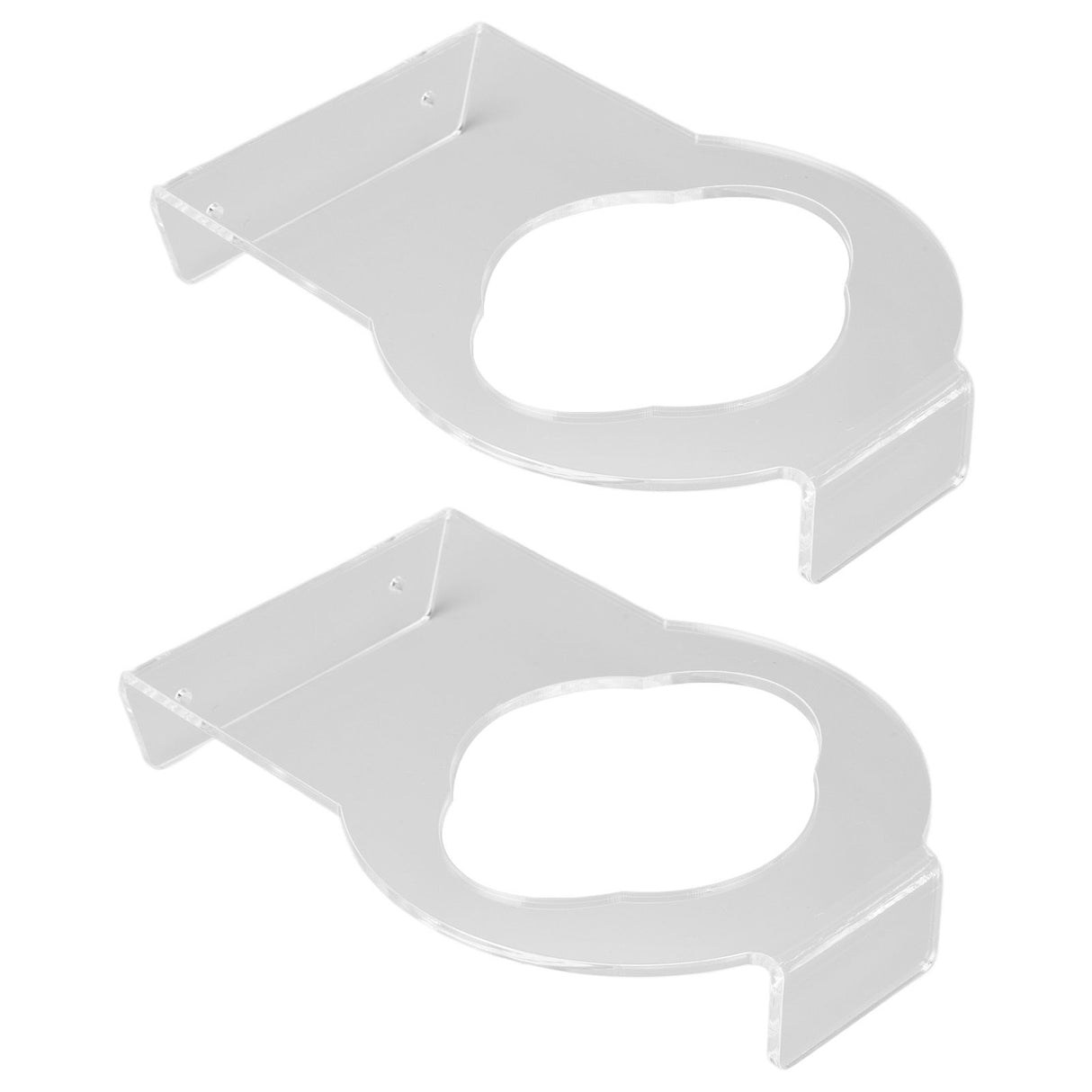 2Pcs Basketball Rack Acrylic Lightweight Small Stable Ball Wall Mount for Home Shop GymnasiumTransparent