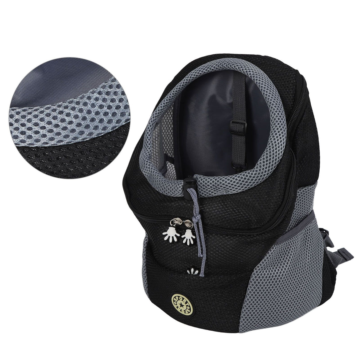 Pet Knapsack Ventilation Comfort Spacious Environmental Protection Nice Appearance Dog BackpackS Black