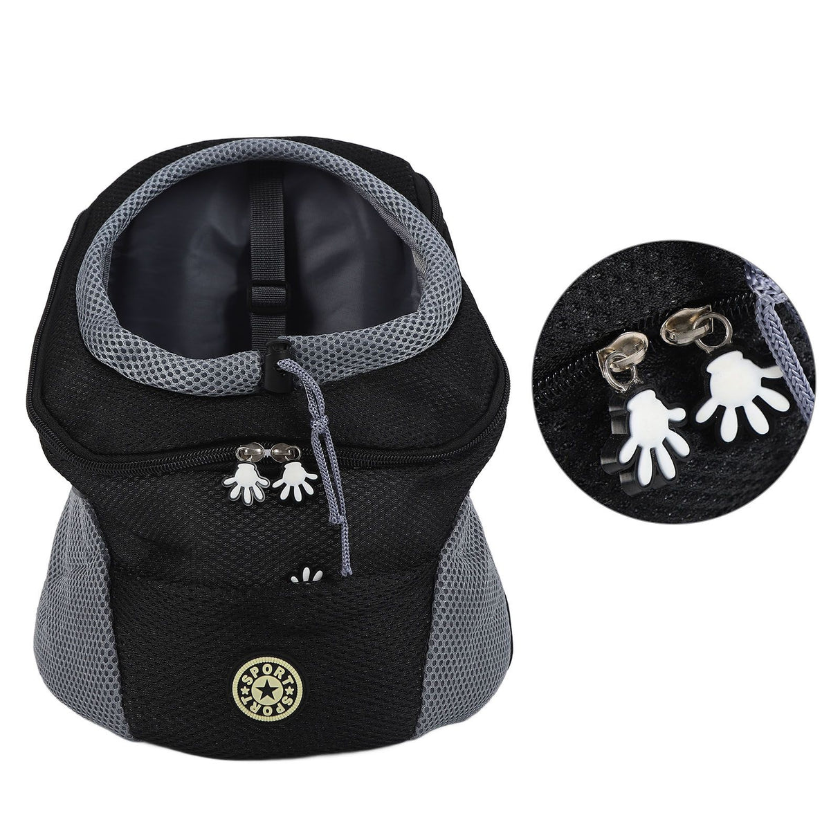 Pet Knapsack Ventilation Comfort Spacious Environmental Protection Nice Appearance Dog BackpackS Black