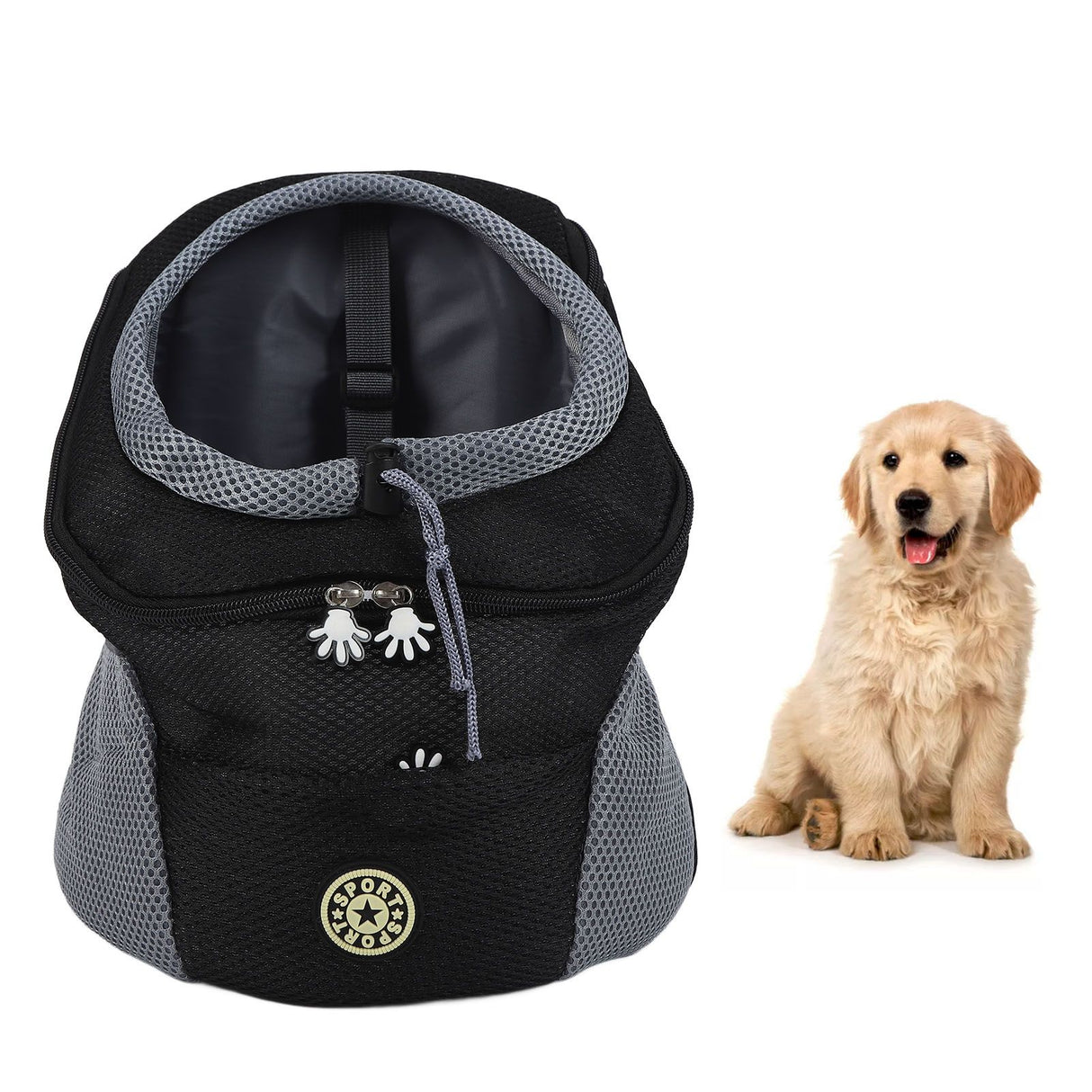 Pet Knapsack Ventilation Comfort Spacious Environmental Protection Nice Appearance Dog BackpackS Black
