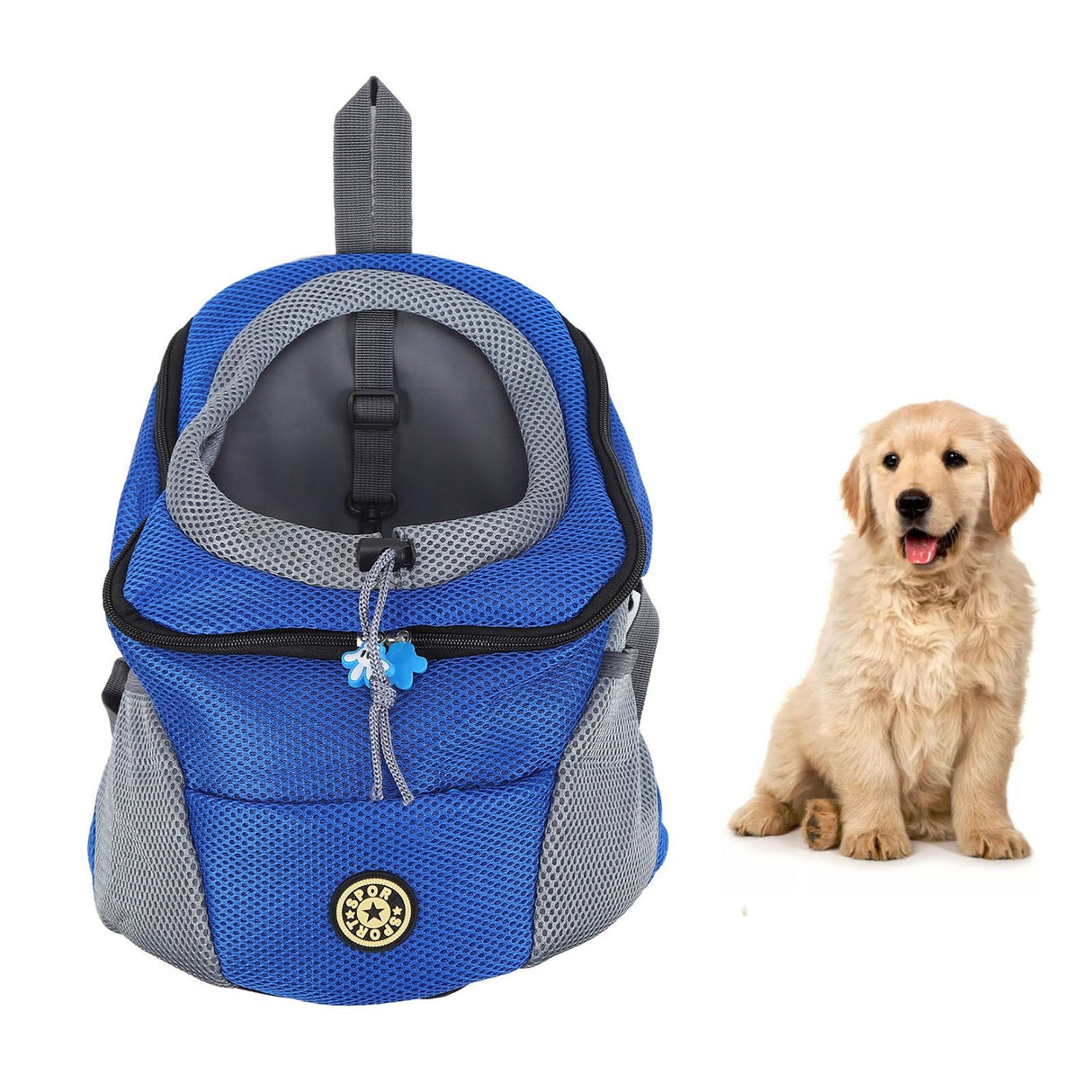 Pet Knapsack Ventilation Comfort Spacious Environmental Protection Nice Appearance Dog BackpackS Blue