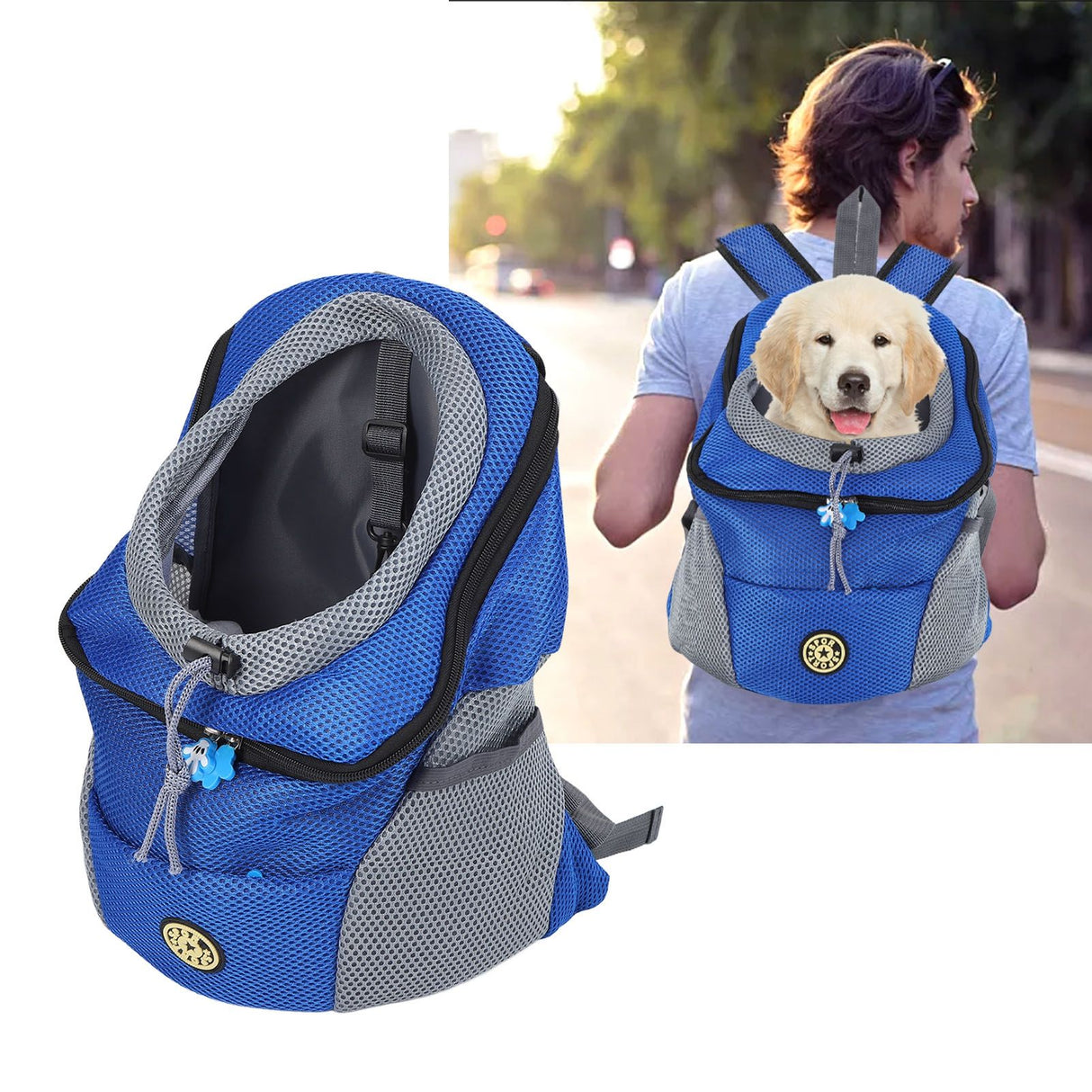 Pet Knapsack Ventilation Comfort Spacious Environmental Protection Nice Appearance Dog BackpackS Blue