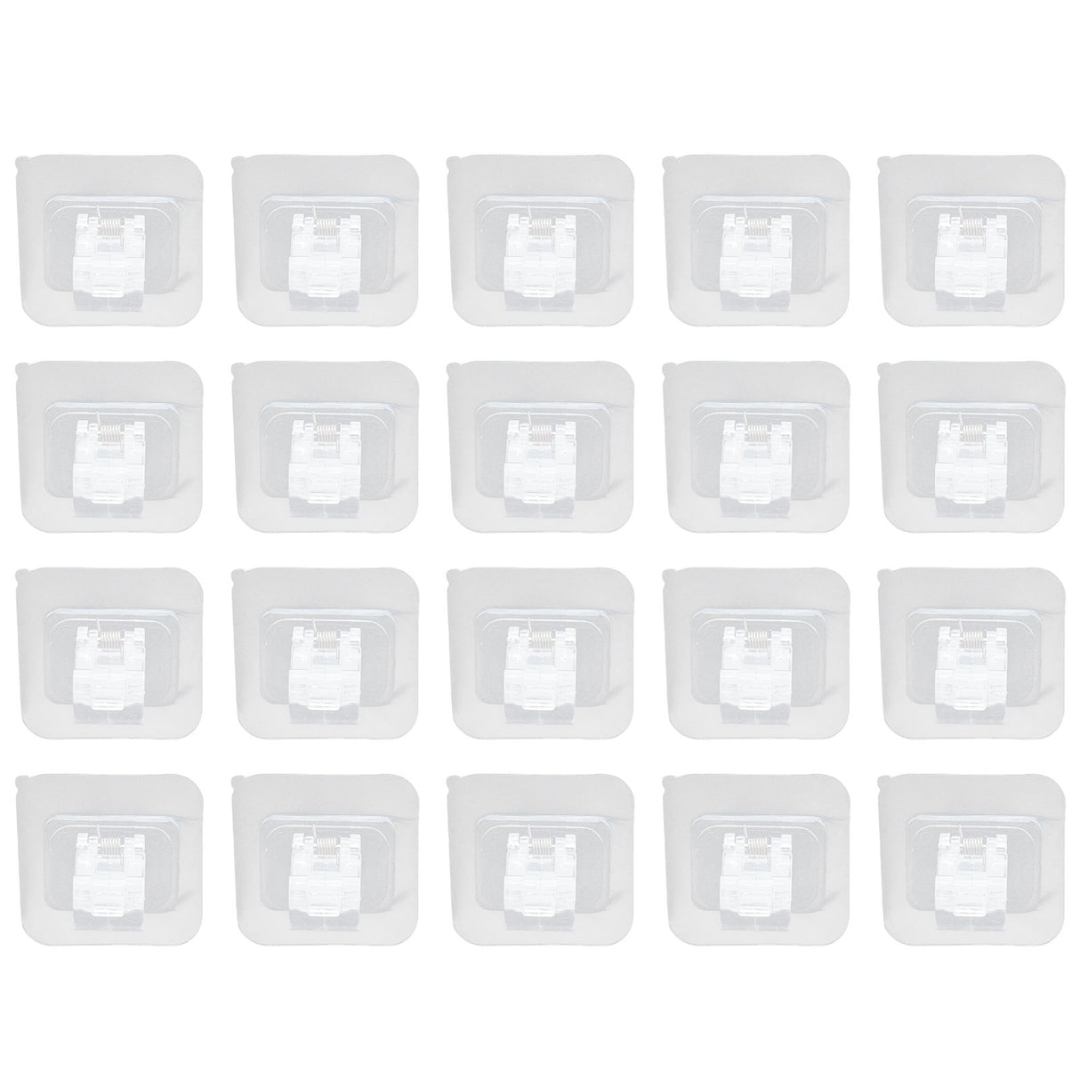20Pcs Seamless Towel Rod Hook Curtain Rod Hook Fixing Clip for Home Party Gardening