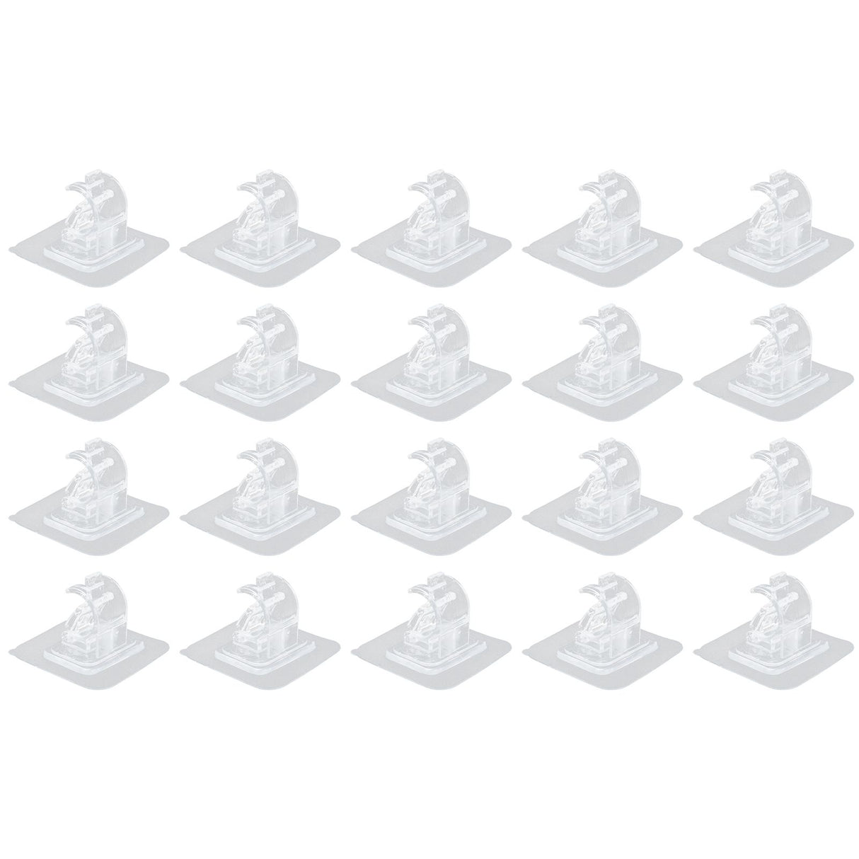 20Pcs Seamless Towel Rod Hook Curtain Rod Hook Fixing Clip for Home Party Gardening