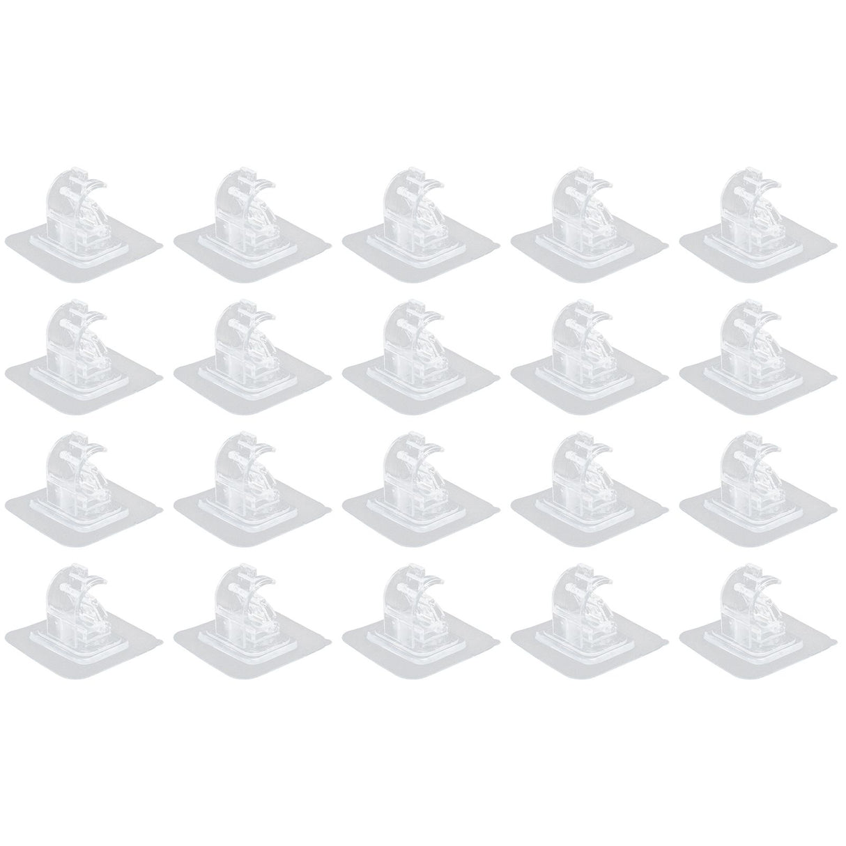 20Pcs Seamless Towel Rod Hook Curtain Rod Hook Fixing Clip for Home Party Gardening