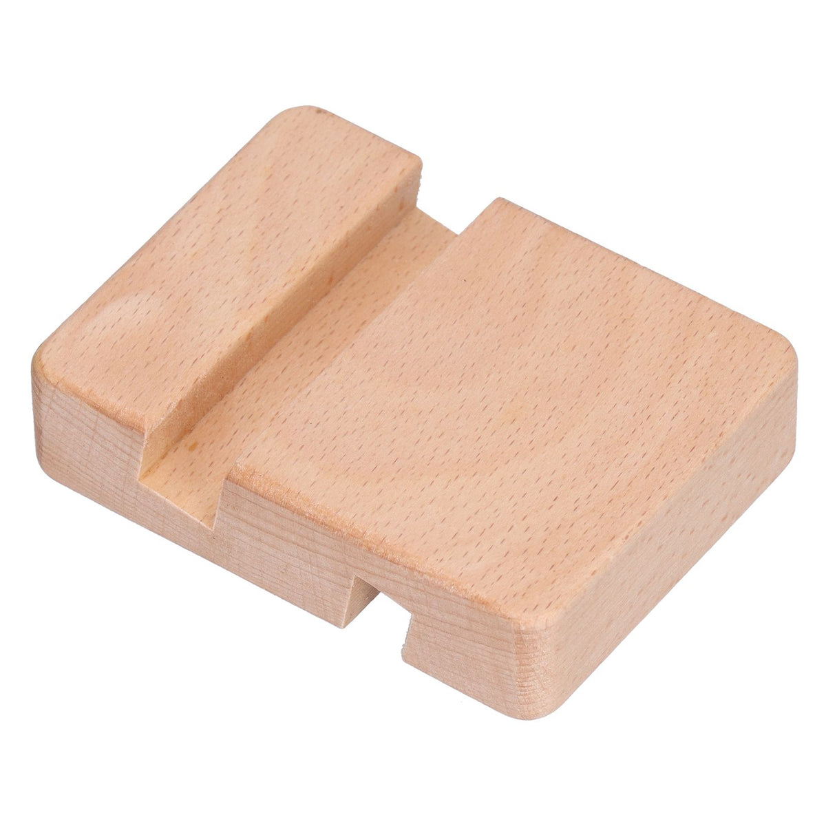 Phone Stand Wooden Compact Durable Universal Simple Stylish Modern Phone Holder for Home OfficeSquare Double Slot
