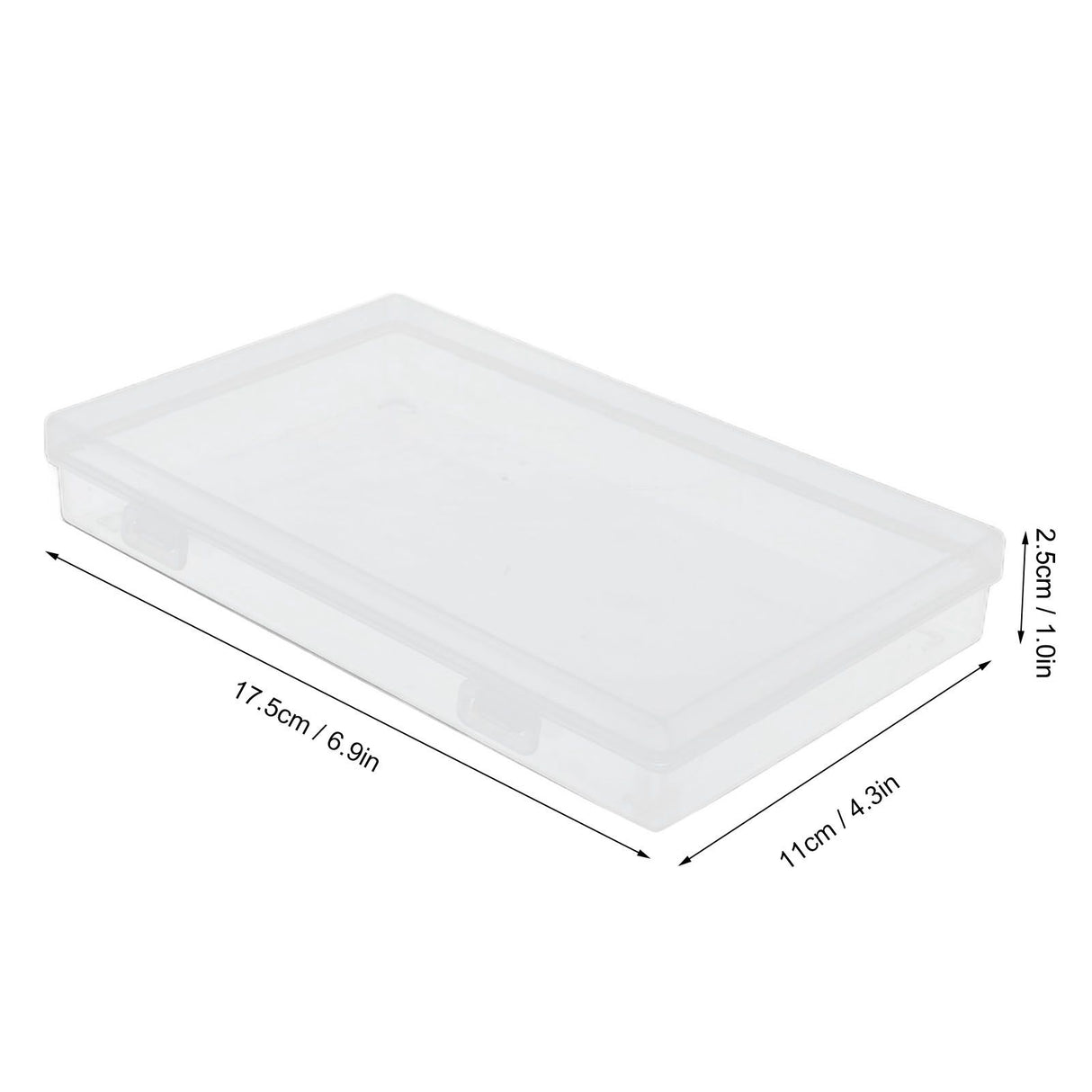 4Pcs Transparent Plastic Box with Hinged Cover Multipurpose Storage Container for Small Things
