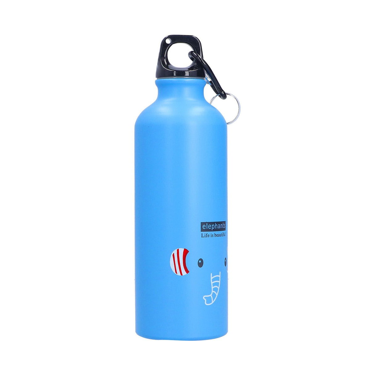 Kids Water Bottle Cute Cartoon 500ml Aluminum Insulated Water Bottle Sport Water JugBlue Elephant