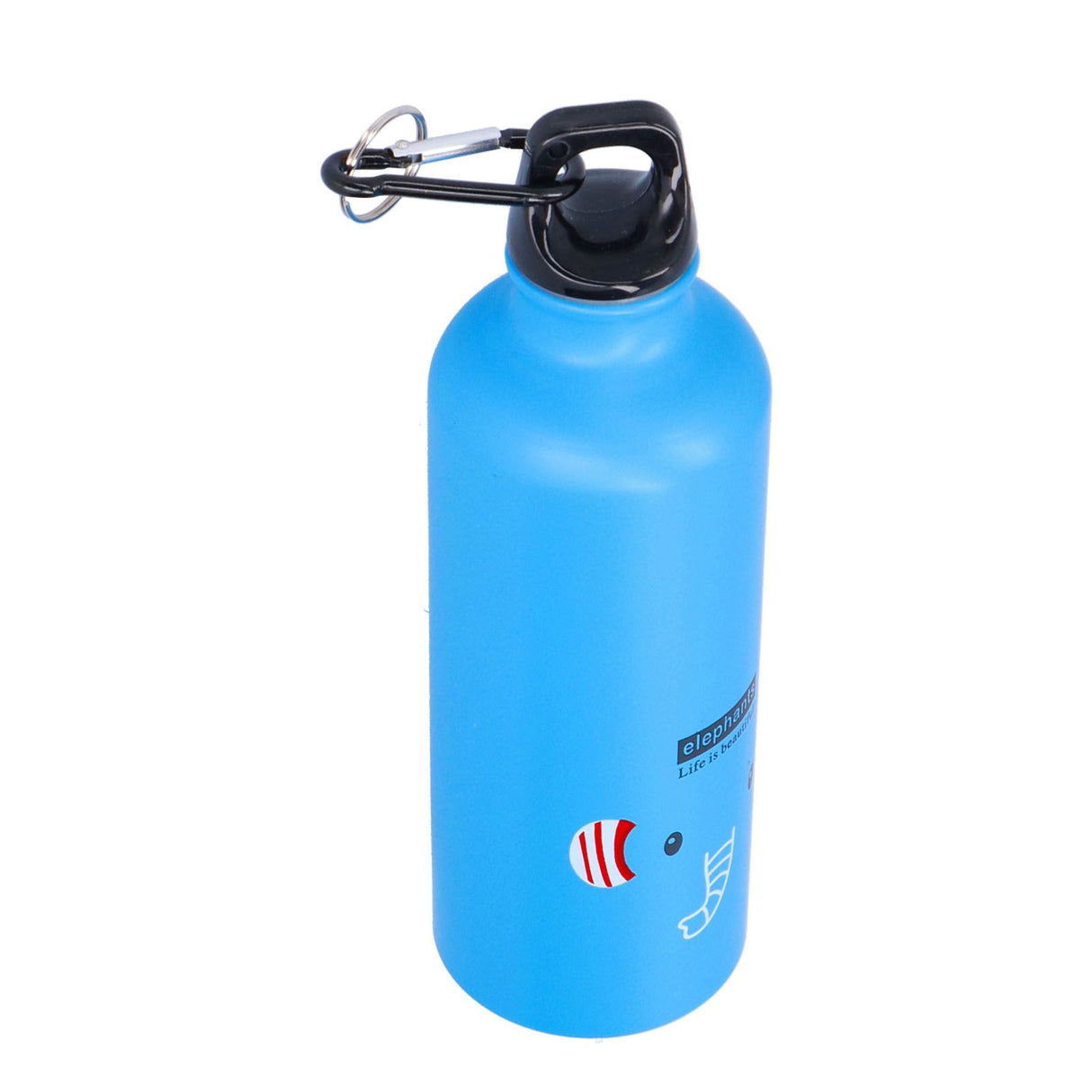 Kids Water Bottle Cute Cartoon 500ml Aluminum Insulated Water Bottle Sport Water JugBlue Elephant