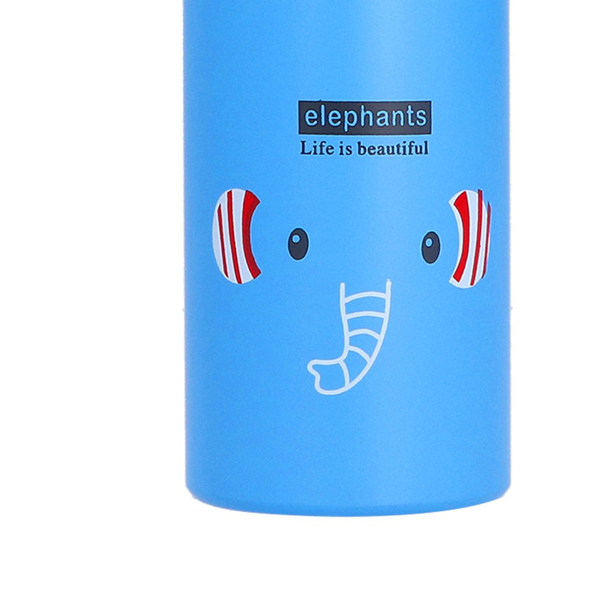 Kids Water Bottle Cute Cartoon 500ml Aluminum Insulated Water Bottle Sport Water JugBlue Elephant