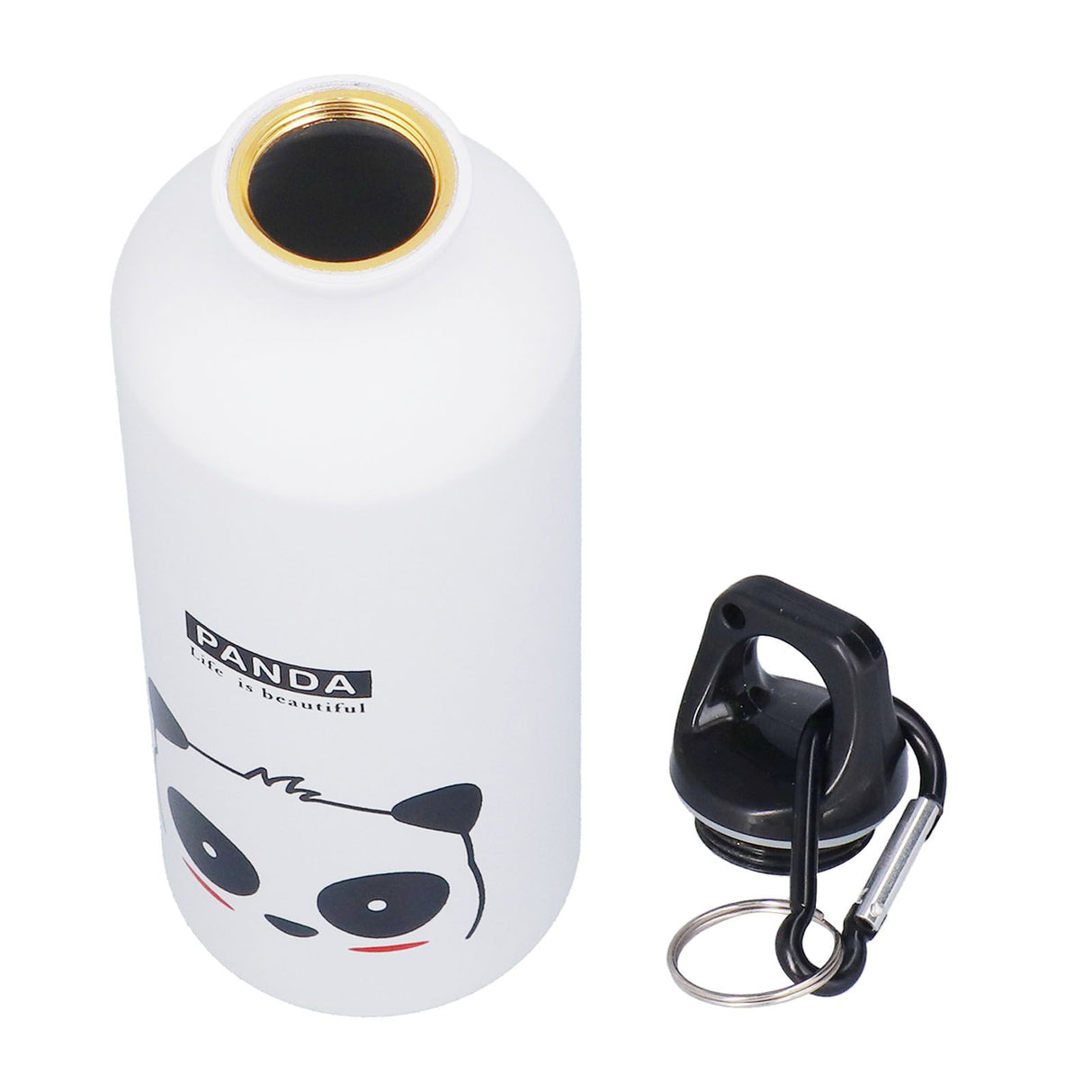 Kids Water Bottle Cute Cartoon 500ml Aluminum Insulated Water Bottle Sport Water JugWhite Panda