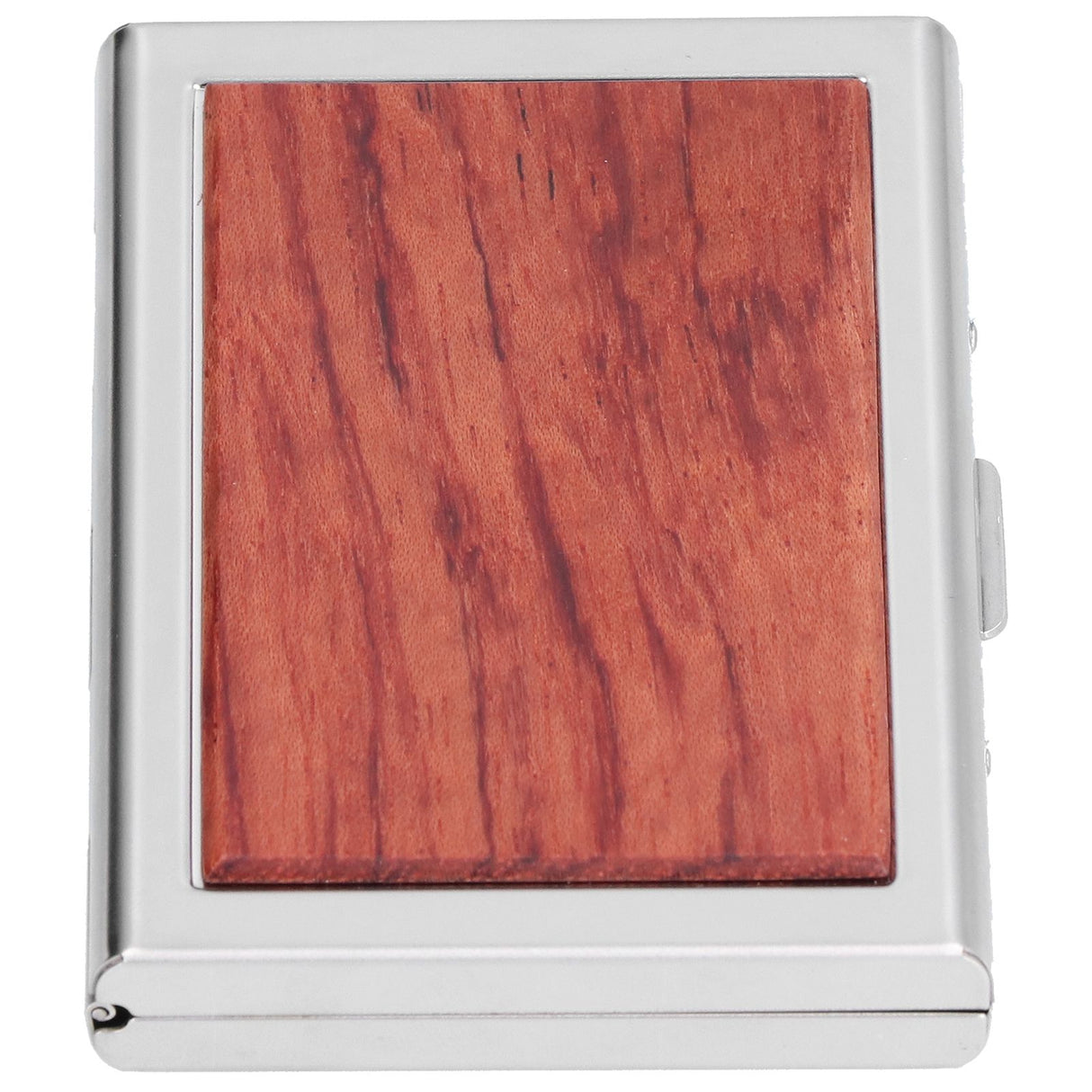 Wood Card Case Safe Bank Credit Card Box Portable Business ID Card Case Holder for Men WomenRosewood