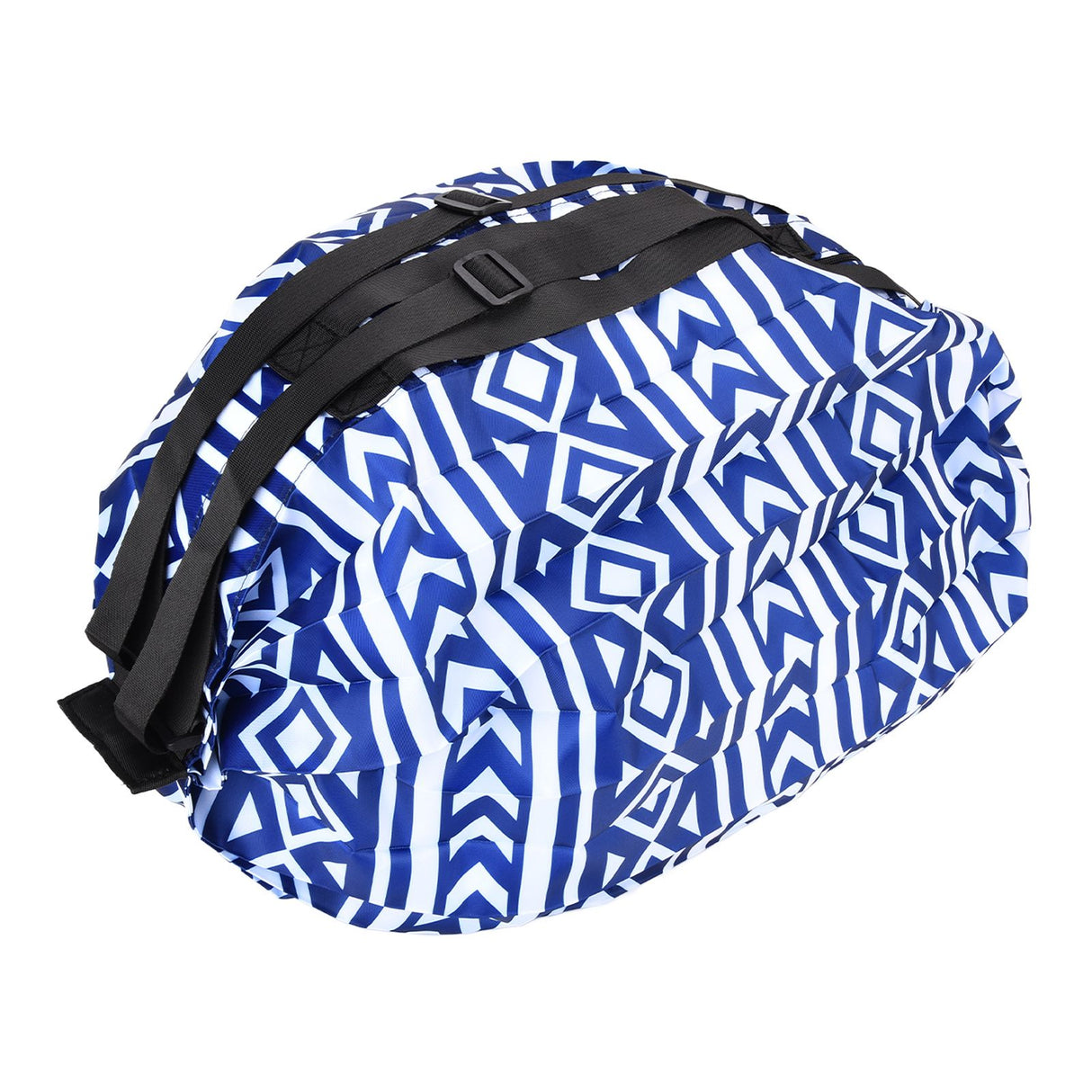 Stylish Shopping Backpacks Foldable Reusable Eco Friendly Grocery Bags for Shopping Travel(Blue White )