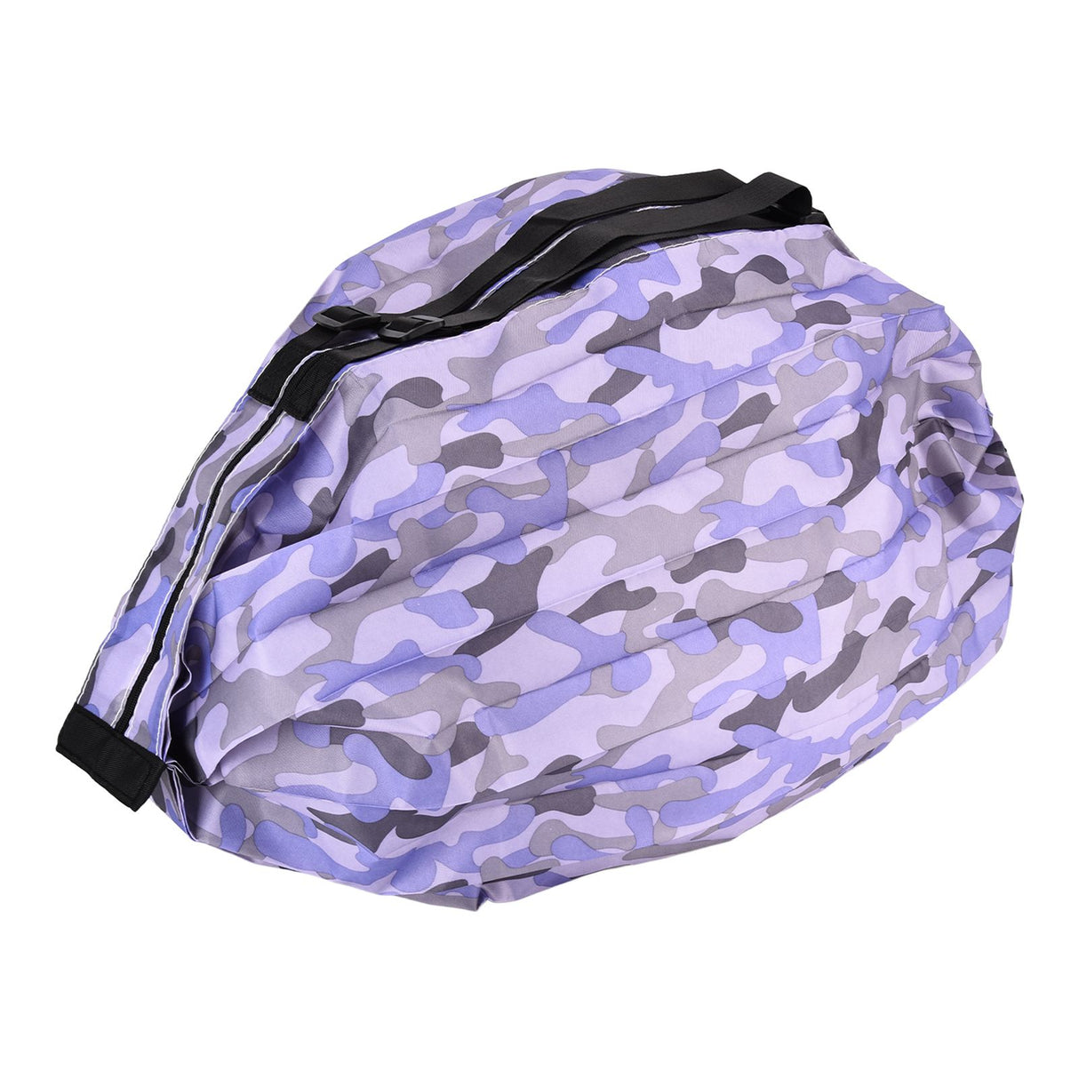 High Capacity Storage Bag Travel Single Shoulder Waterproof Shopping Bag Portable Folding Storage BagPurple Camouflage