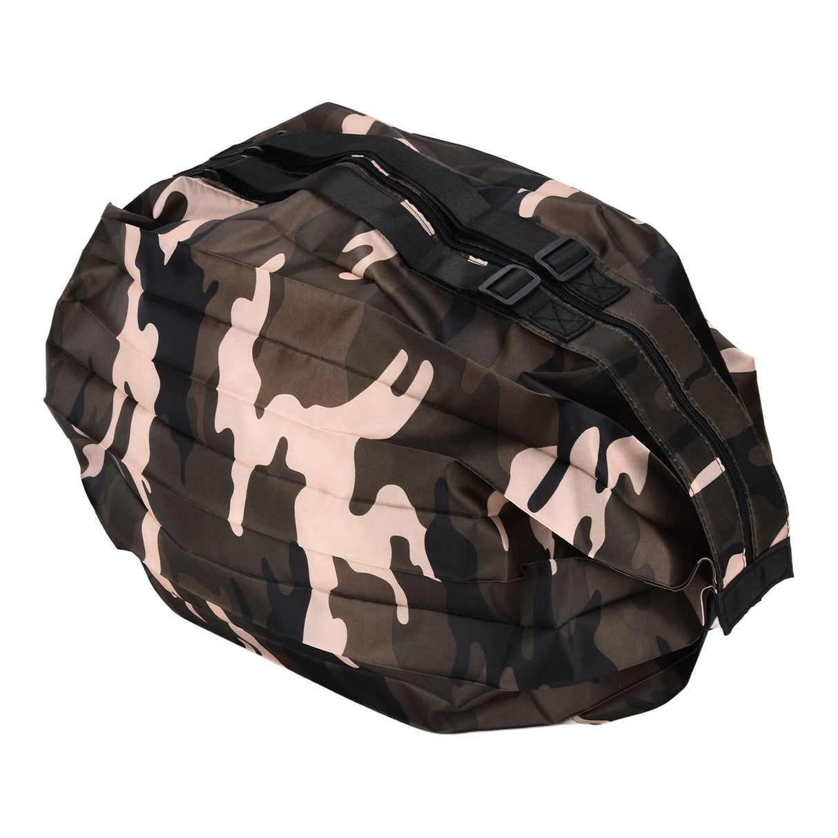 High Capacity Storage Bag Travel Single Shoulder Waterproof Shopping Bag Portable Folding Storage BagCamouflage Green