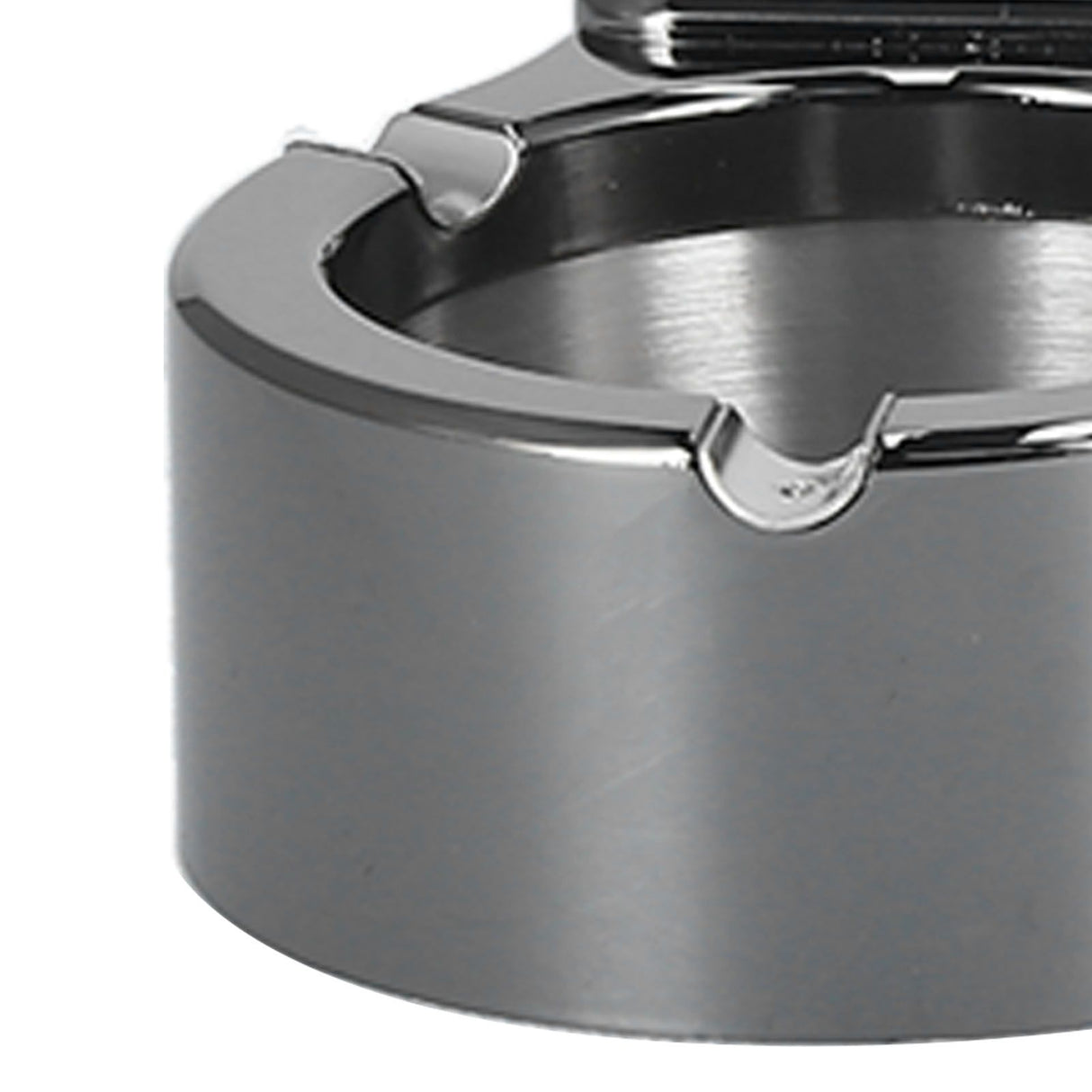 Cigarette Ashtray Stainless Steel Match Lighter Cigarette Ashtray for Home Office DecorationBlack