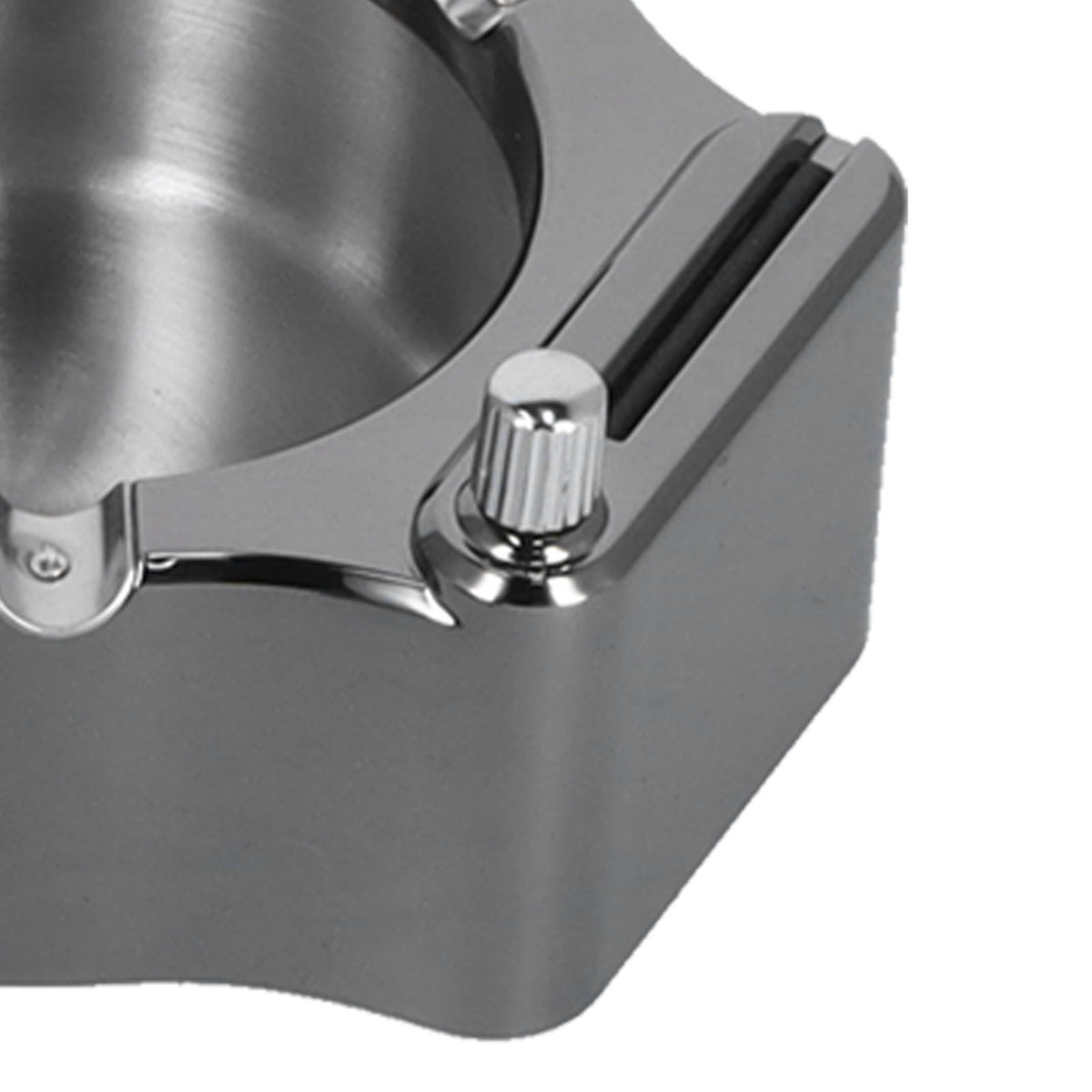 Cigarette Ashtray Stainless Steel Match Lighter Cigarette Ashtray for Home Office DecorationBlack