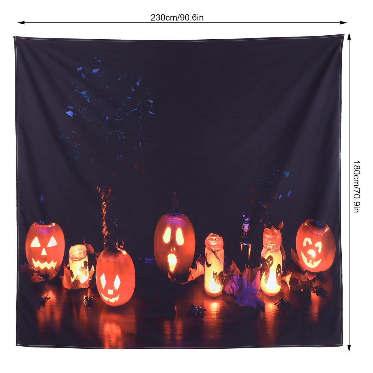 Halloween Tapestry Decorative Wall Hanging Carpet for Bedroom Living Room Office Festival230x180cm / 90.6x70.9in