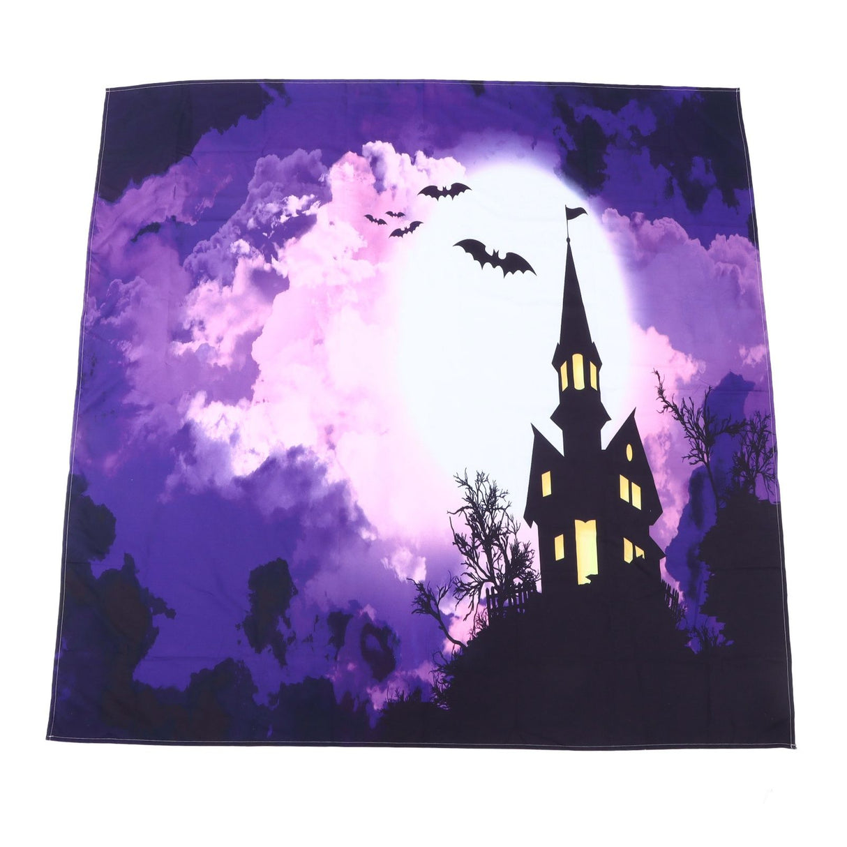 Halloween Castle Pattern Tapestry Wall Hanging Carpet Photography Background Home Party Decoration200x150cm / 78.7x59.1in
