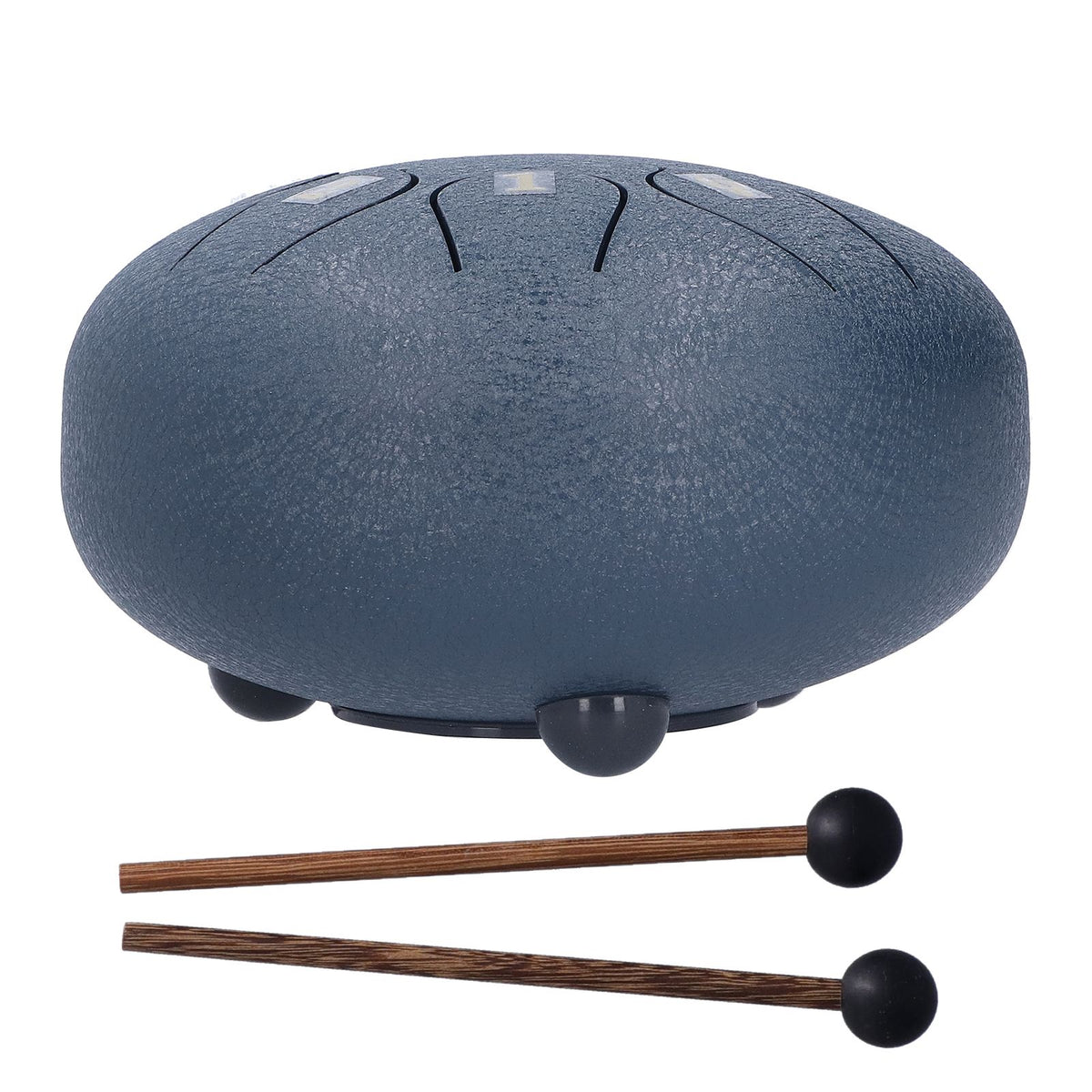 6in 8 Tones Tongue Drum with Mallets Music Book Musical Percussion Instruments for Meditation EntertainmentNavy Blue