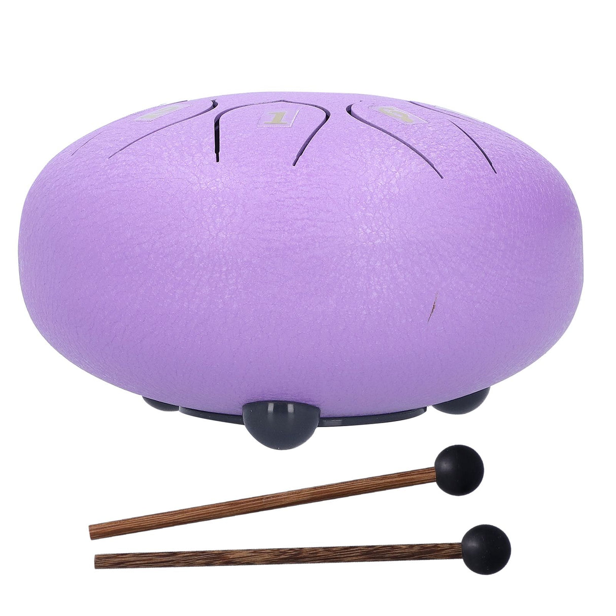 6in 8 Tones Tongue Drum with Mallets Music Book Musical Percussion Instruments for Meditation EntertainmentPurple