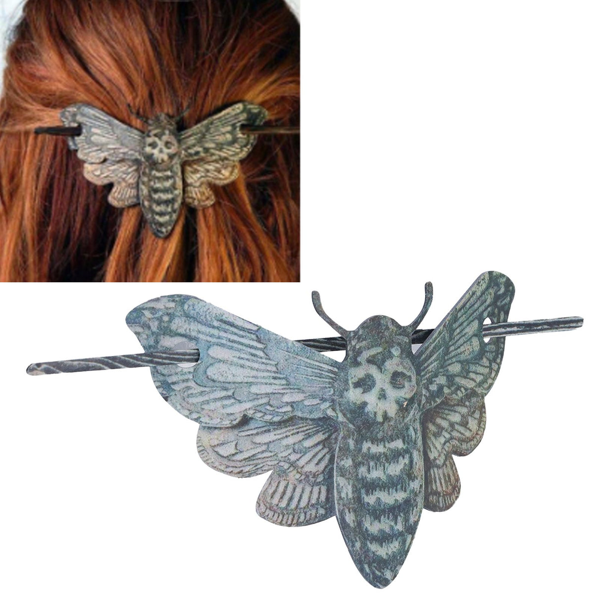 Halloween Hairpin Iron Small Exquisite Reusable Lifelike Halloween Hair Stick for Party Bar HomeMoth