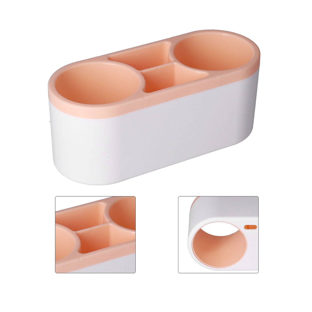 Hair Dryer Holder Wall Mounted Innovative Multifunctional Hair Tool Organizer with Stickers for Home Hotel BathroomOrange